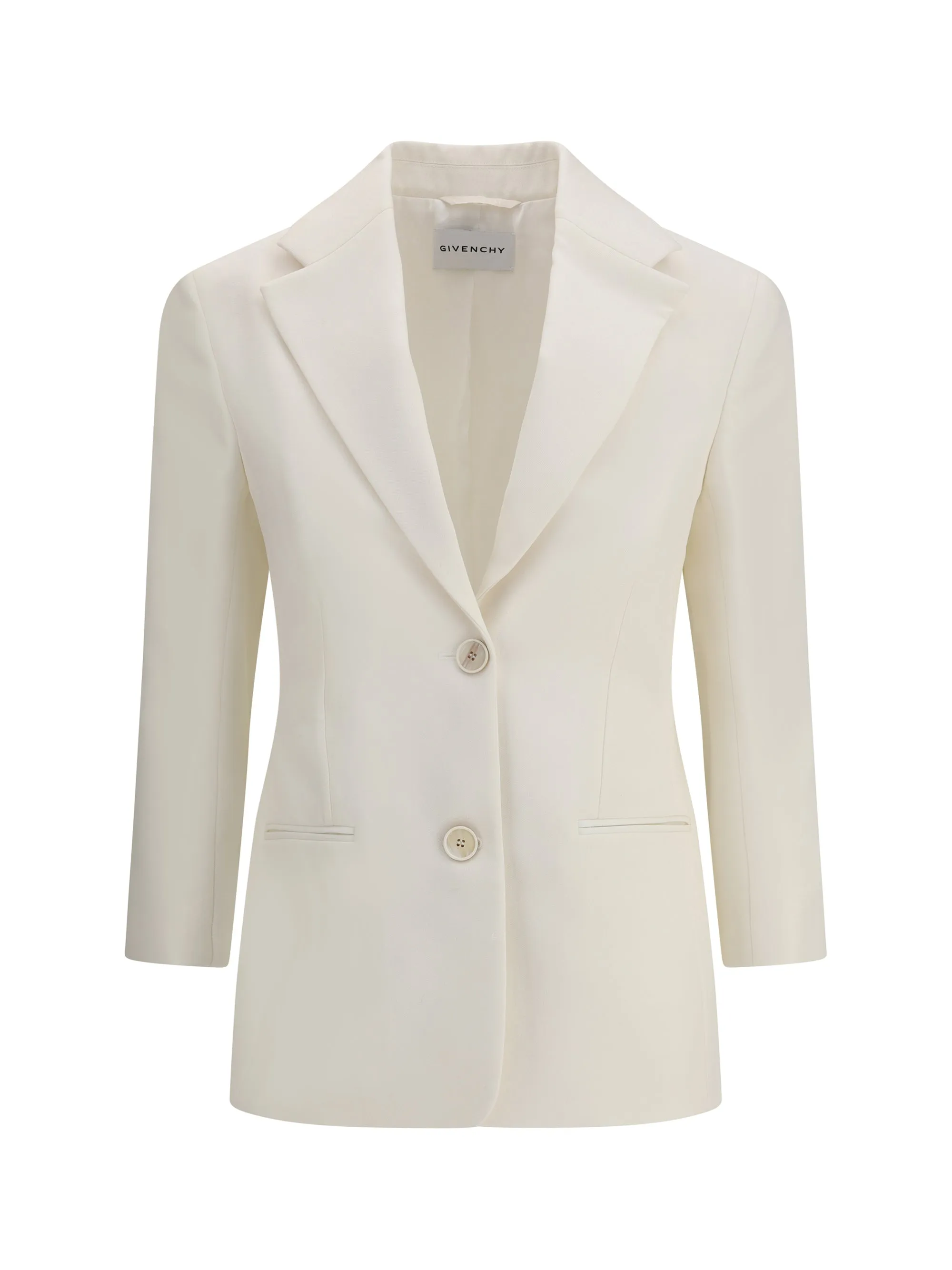 Blazer Single-Breasted Ivory Wool sold by Lord & Taylor