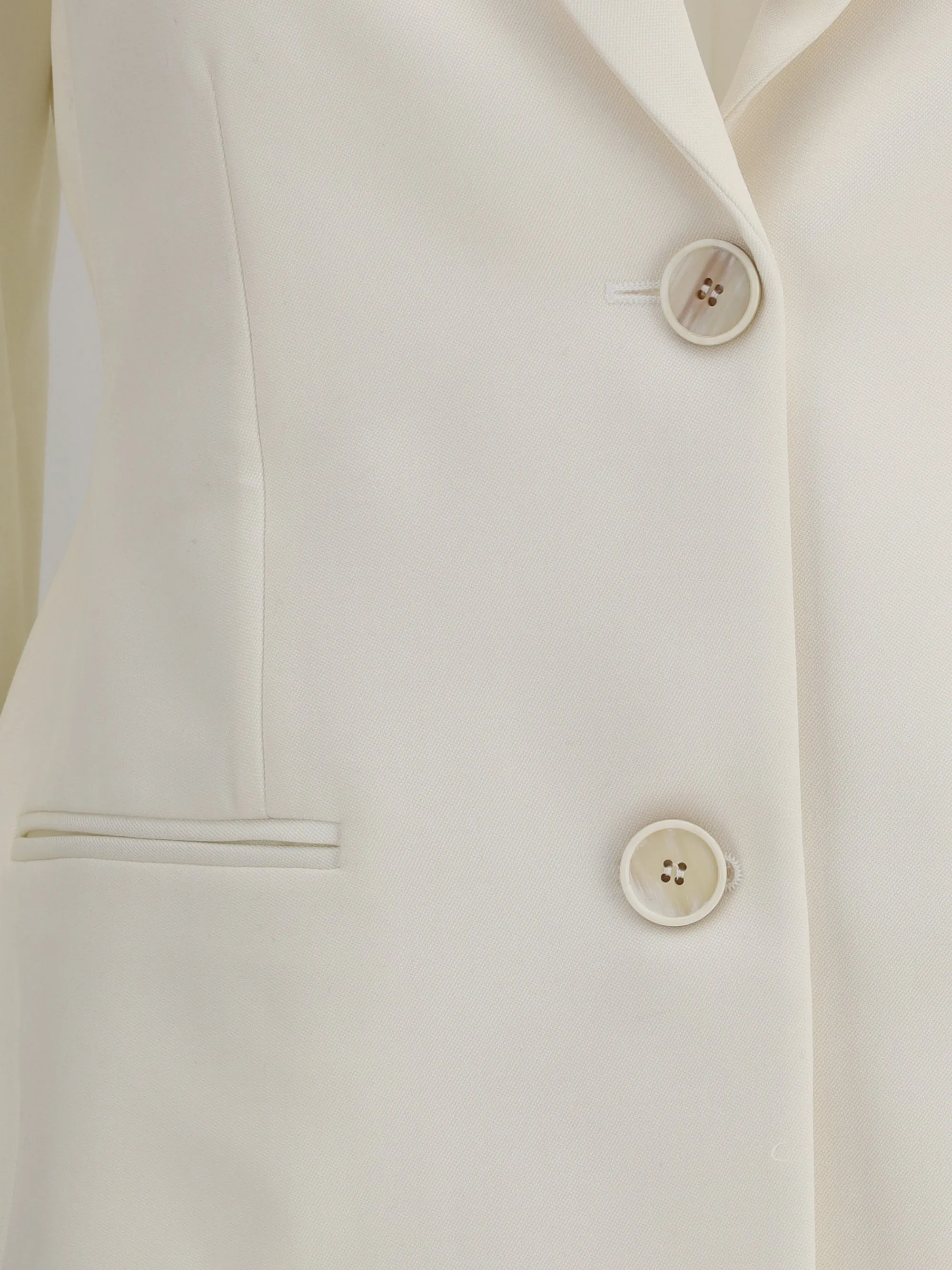 Blazer Single-Breasted Ivory Wool sold by Lord & Taylor product image thumbnail 2