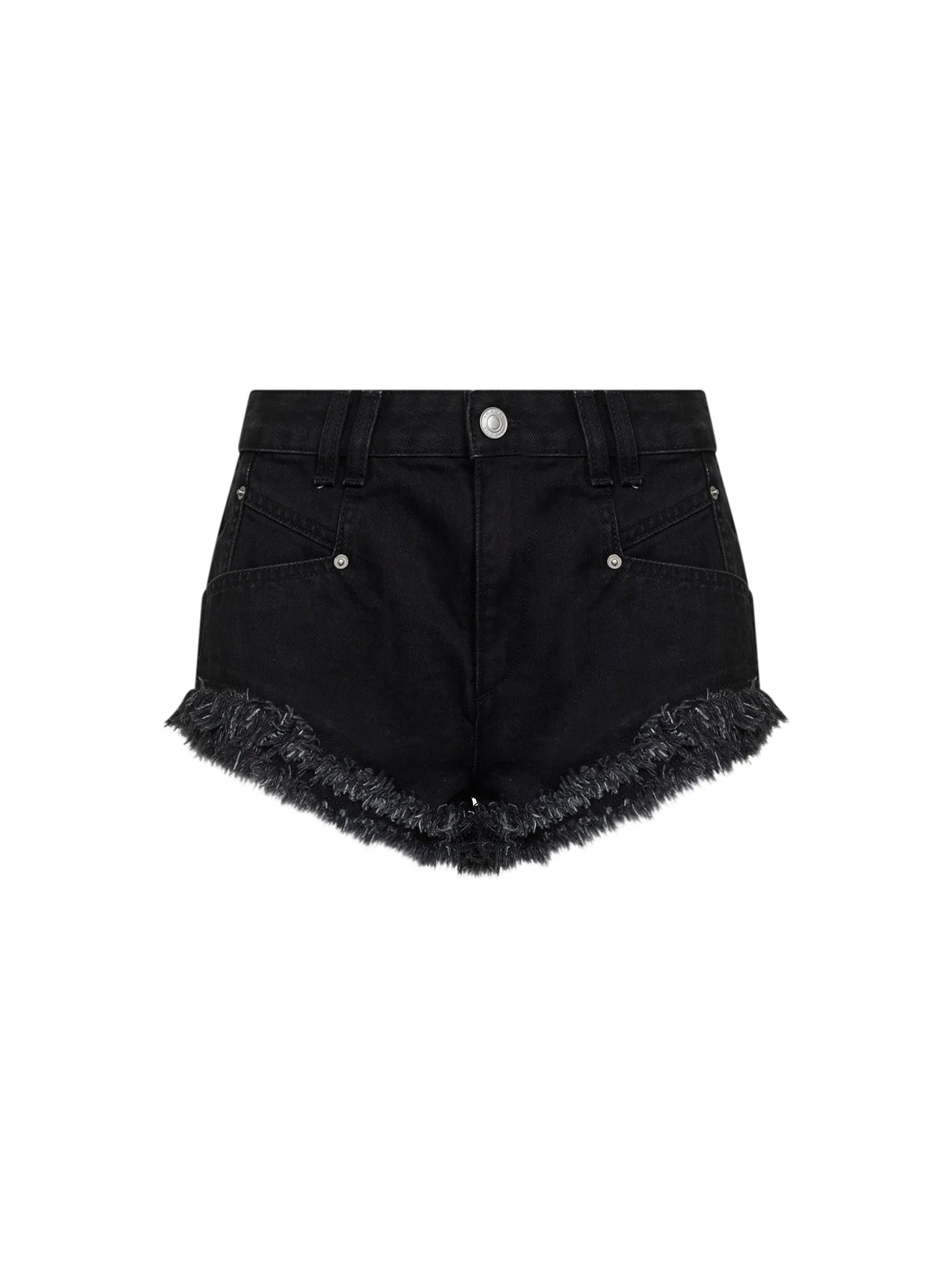 Black Cotton Denim Mini Shorts sold by Lord & Taylor