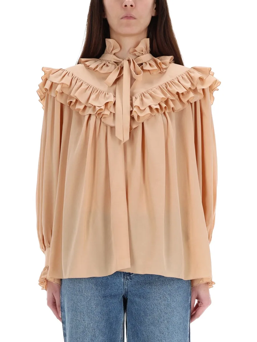 Silk Shirt in Nude sold by Lord & Taylor