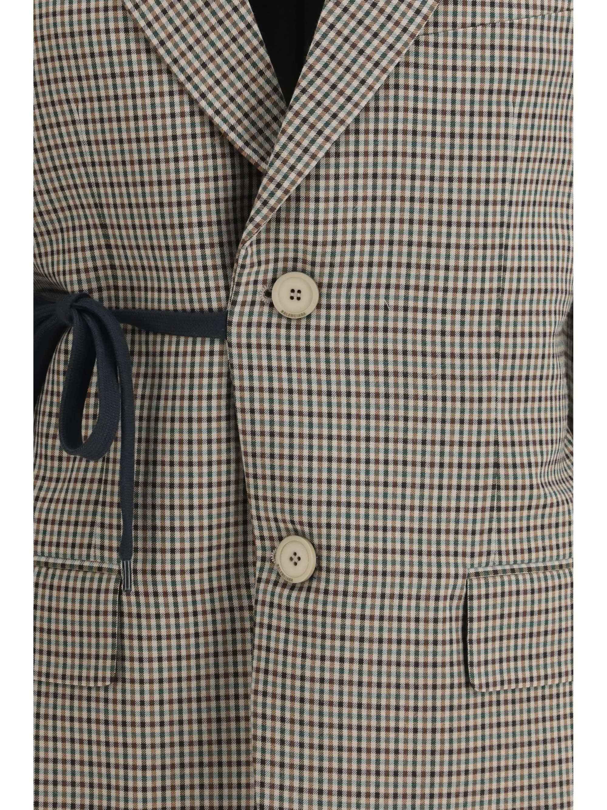 Single-Breasted Vichy Jacket Khaki/Brown sold by Lord & Taylor product image thumbnail 3
