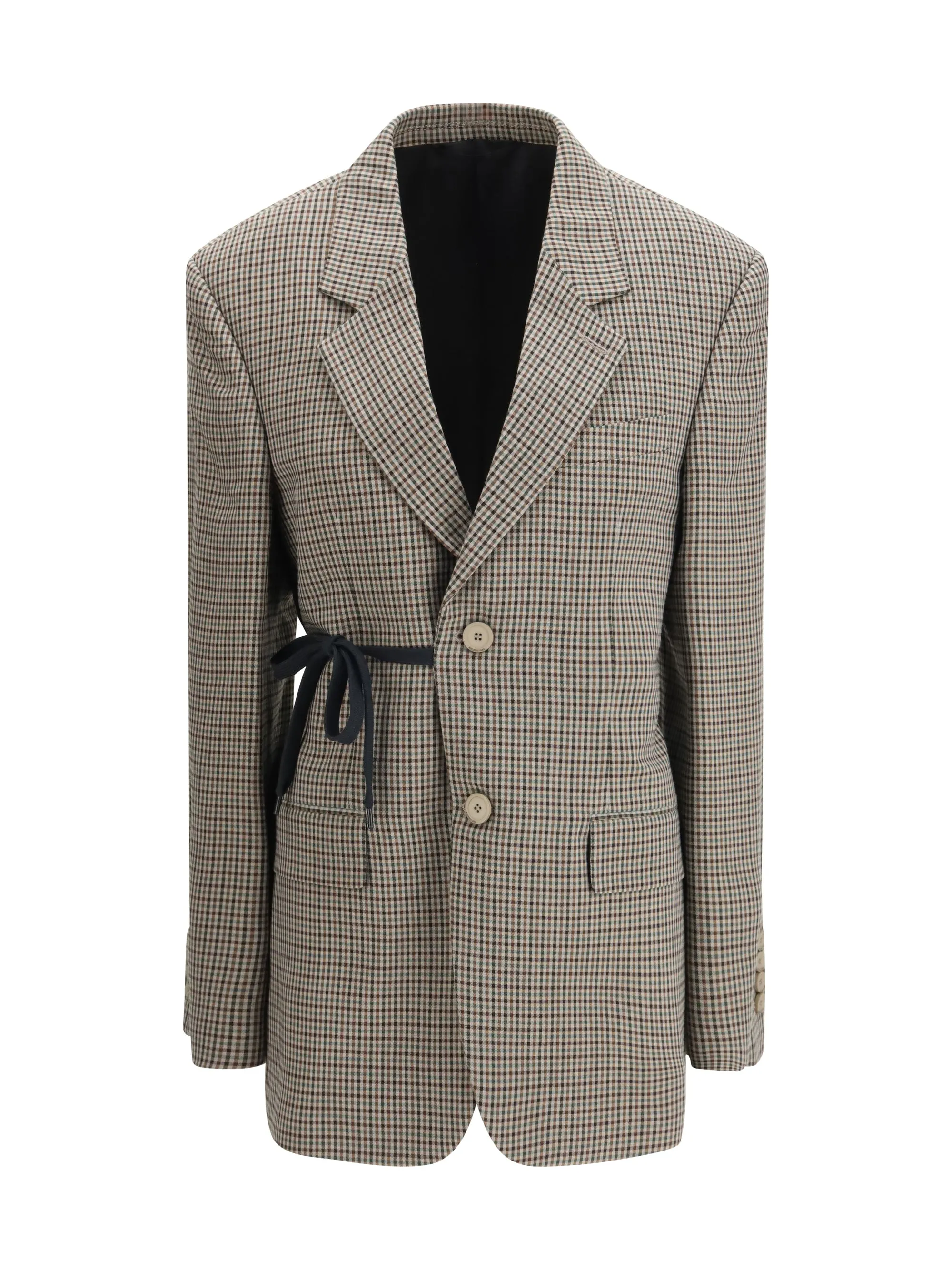 Single-Breasted Vichy Jacket Khaki/Brown sold by Lord & Taylor