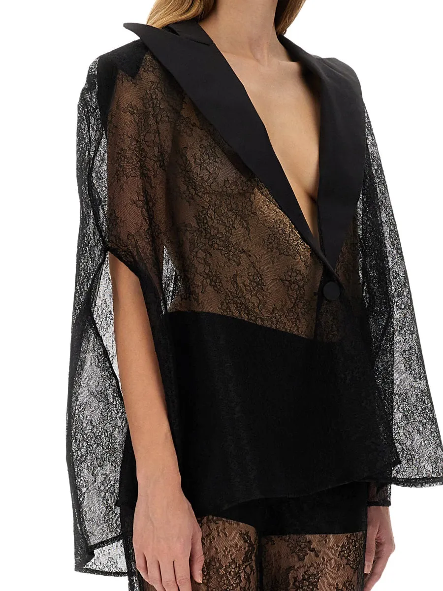 Blazer-Inspired Lace Cape sold by Lord & Taylor product image thumbnail 3