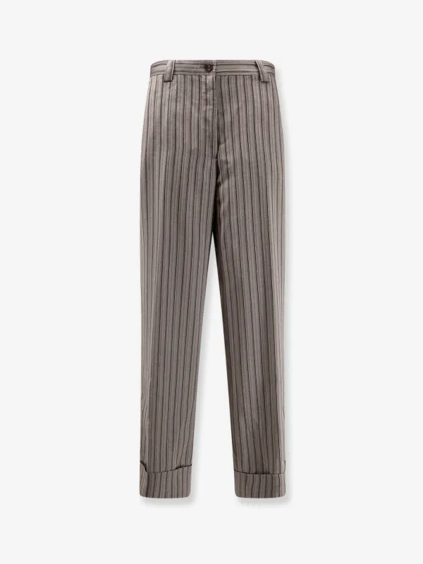 Viscose Trousers with Striped Motif made by Dries Van Noten