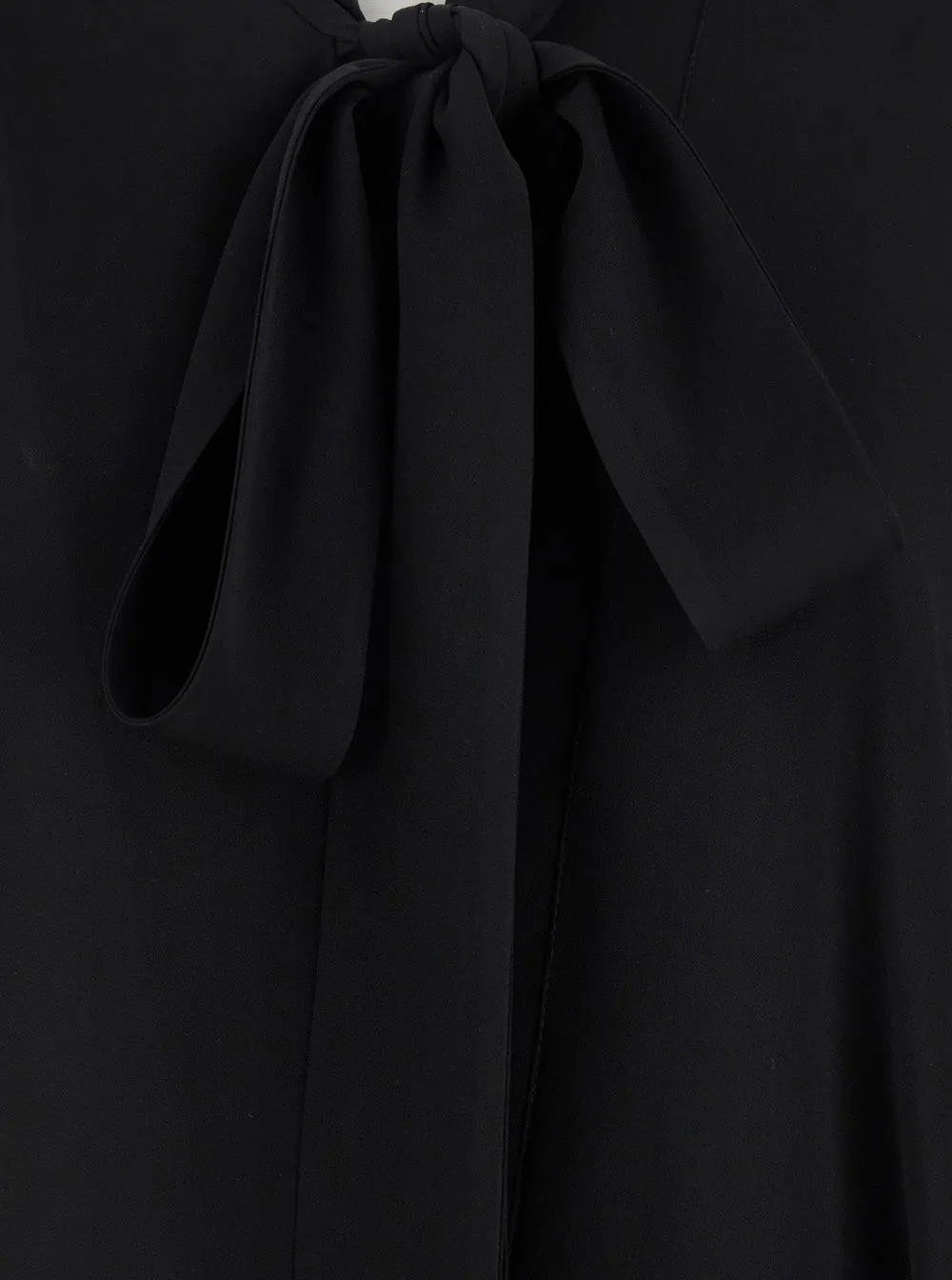 Black Silk Blouse with Pussybow Collar sold by Lord & Taylor product image thumbnail 3