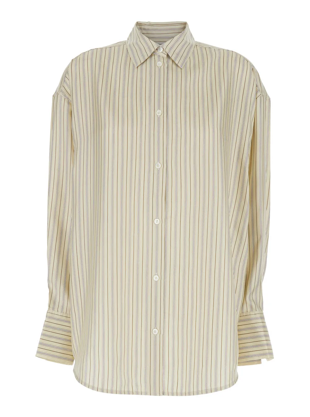 Women's Oversized Silk Shirt — Yellow sold by Lord & Taylor