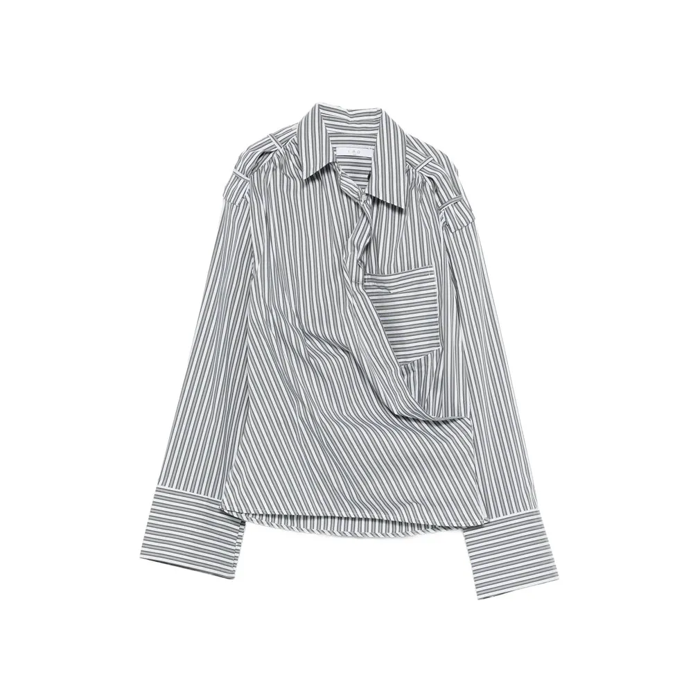 Striped Long Sleeve Shirt with Patch Pocket sold by Lord & Taylor