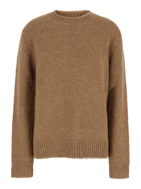 Oversized Beige Wool Sweater made by Jil Sander