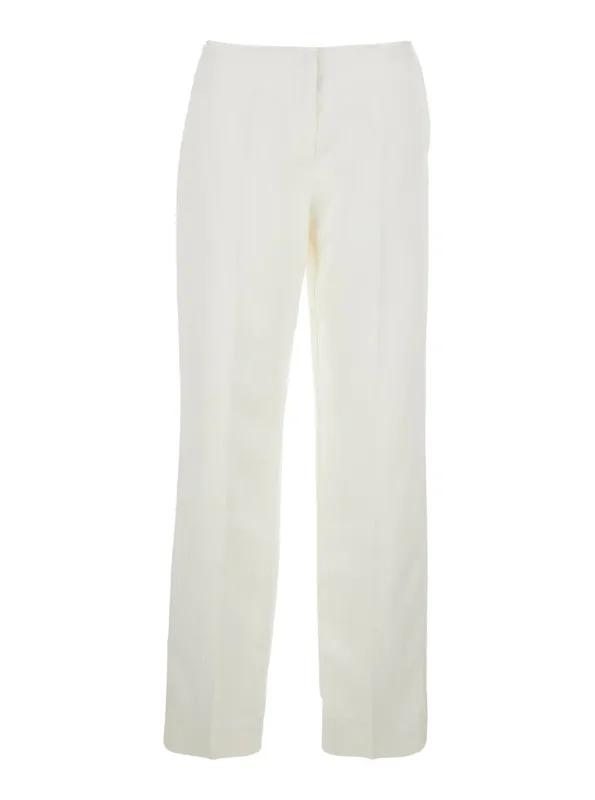 Trousers Raw-Edge White made by Toteme