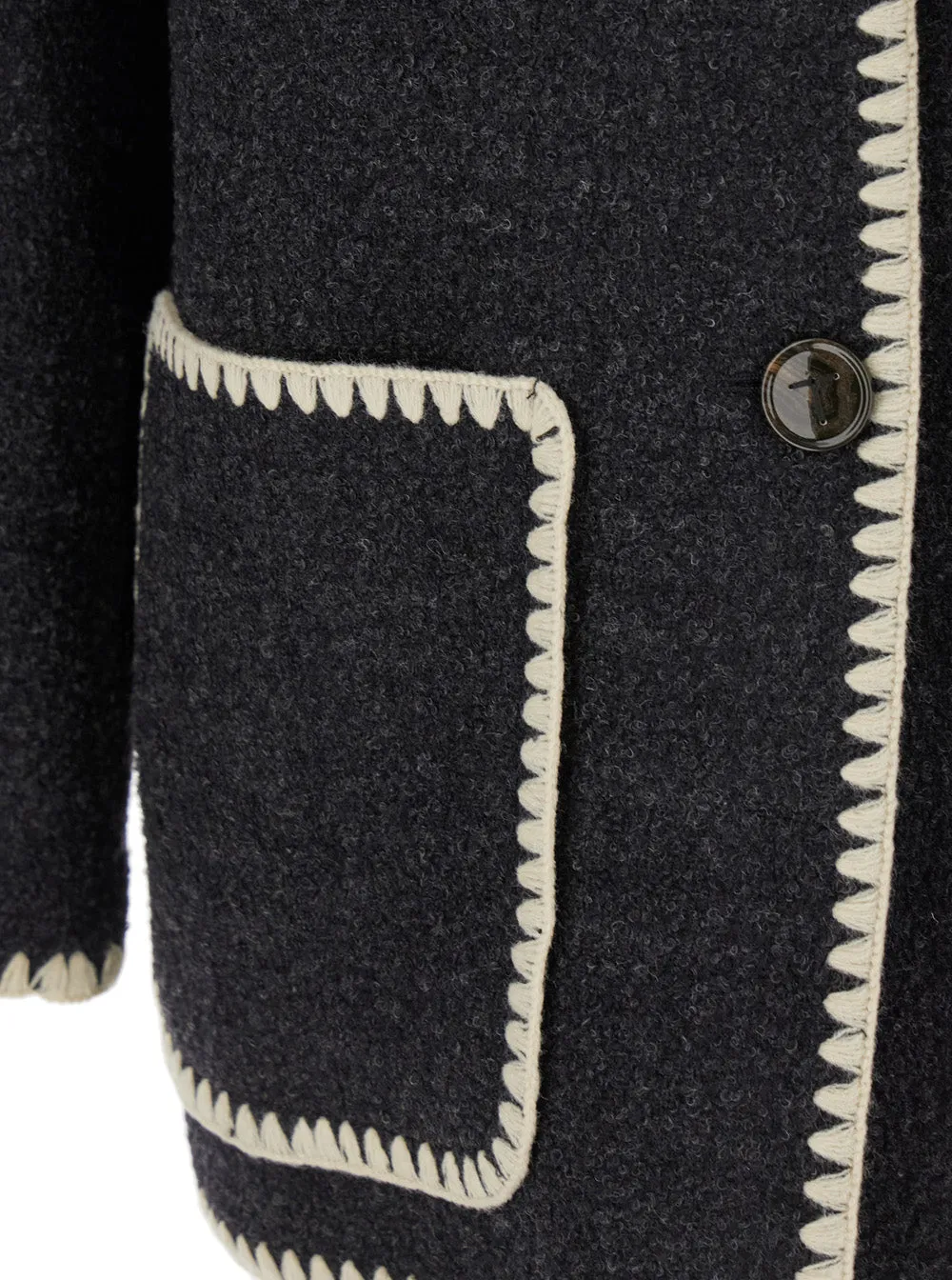 Jacket with Scarf Detail Grey Wool Blend sold by Lord & Taylor product image thumbnail 3
