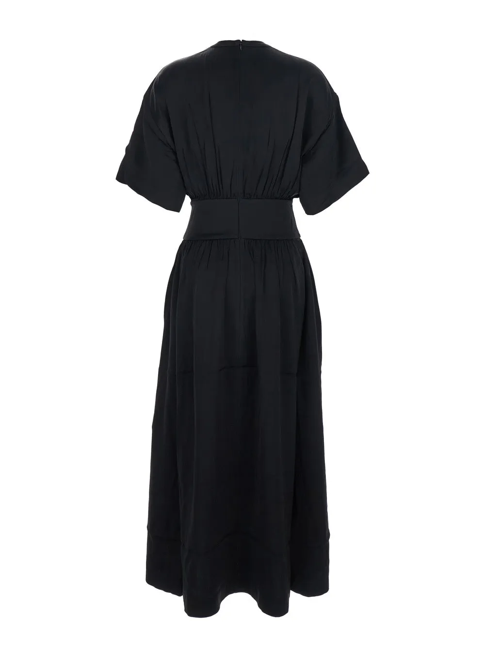 Long Dress Crew Neck Black Viscose sold by Lord & Taylor product image thumbnail 2