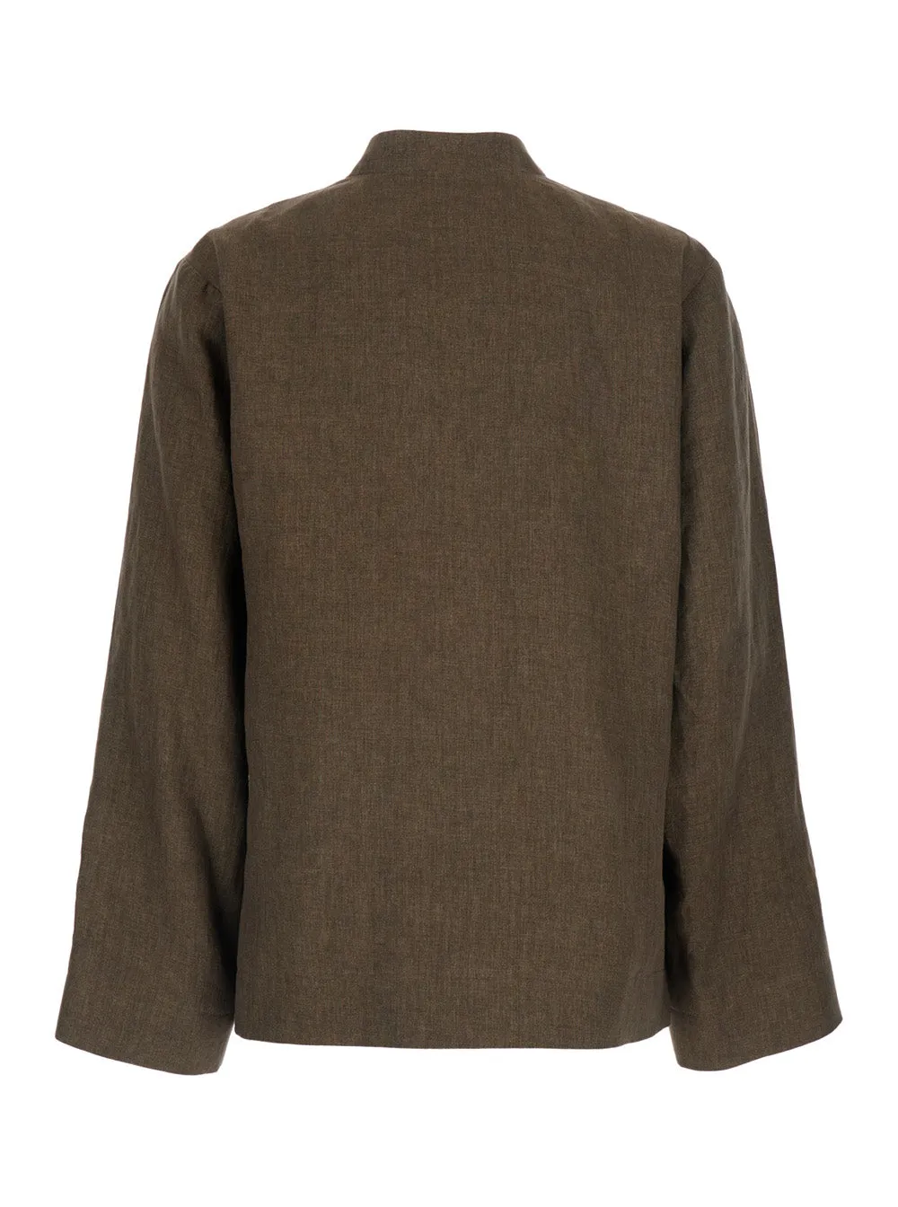 Linen Jacket 'Mandarin' Brown sold by Lord & Taylor product image thumbnail 2