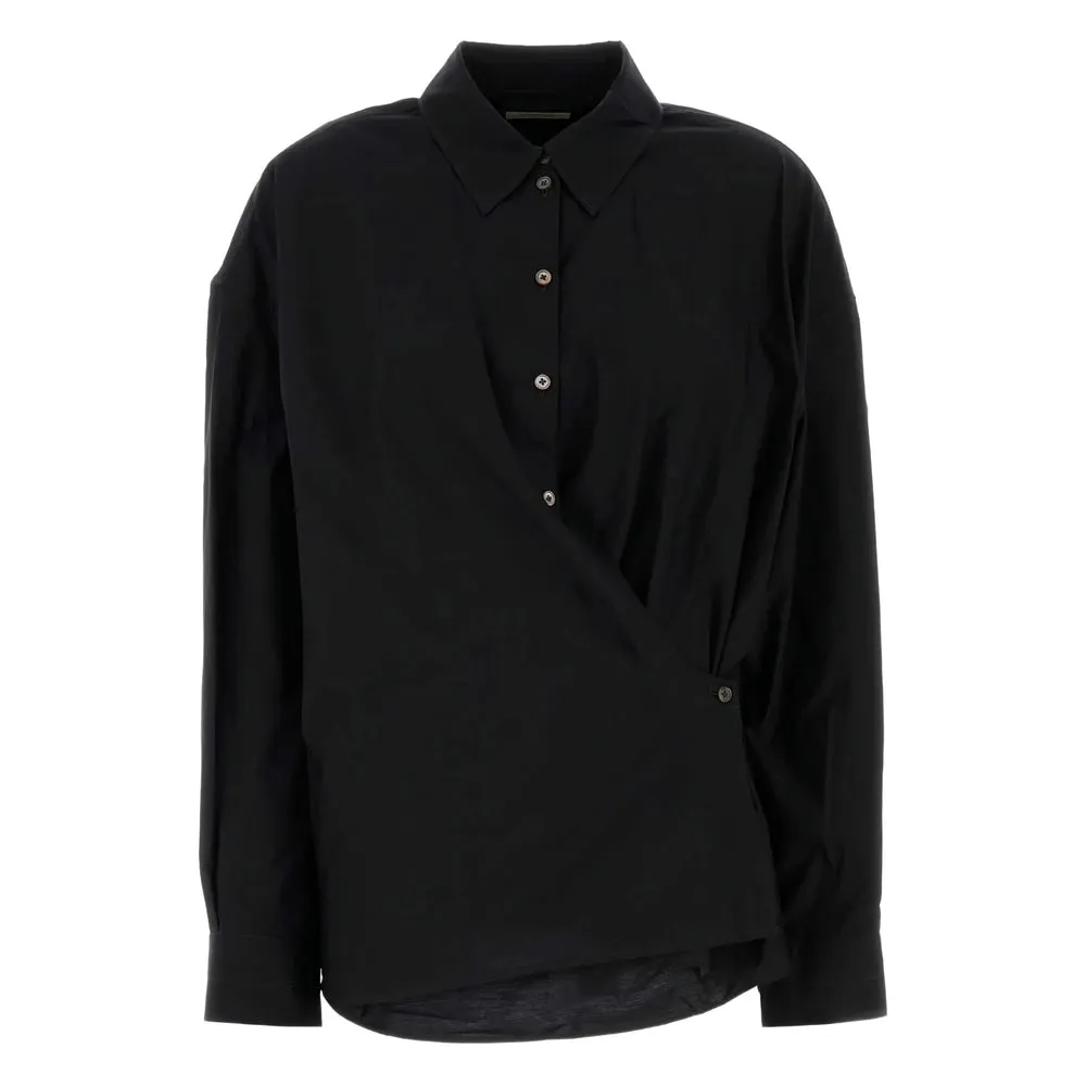 Black Cotton Blend Shirt sold by Lord & Taylor
