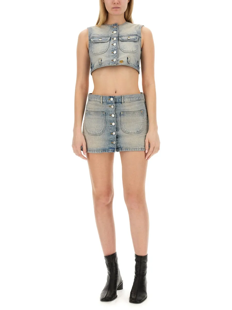 Denim Mini Skirt sold by Lord & Taylor product image thumbnail 3