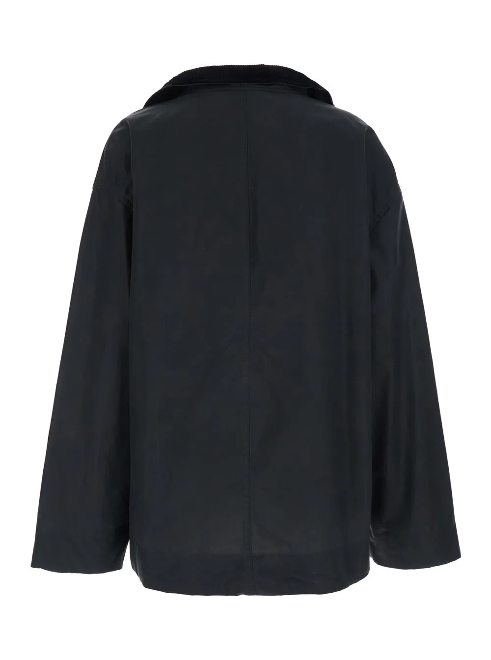 Jacket with Foldable Collar, Black Cotton sold by Lord & Taylor product image thumbnail 2