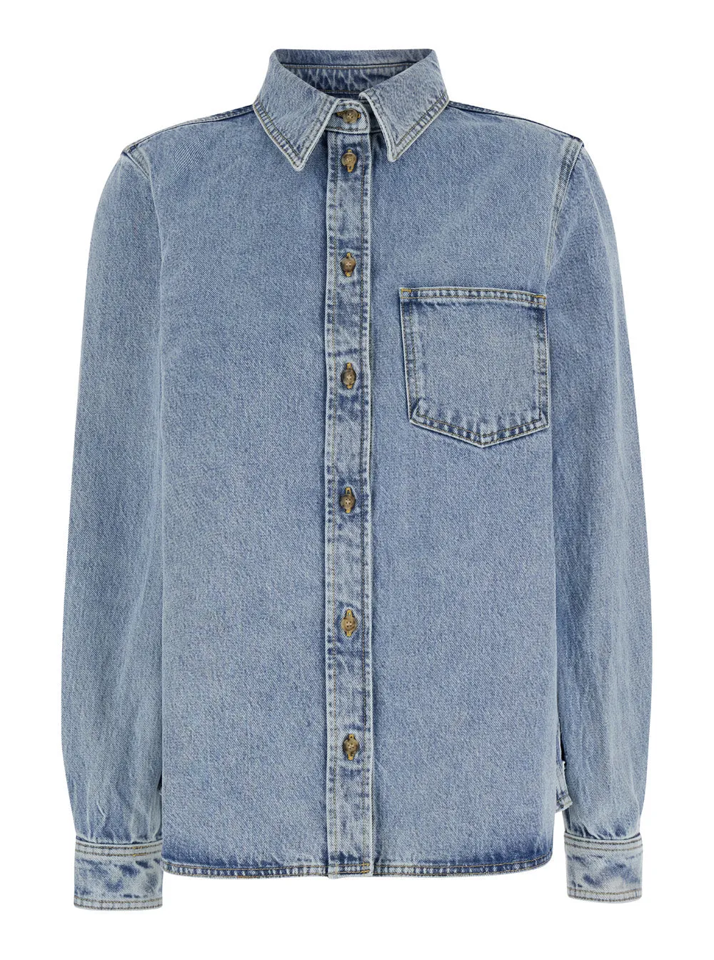 Light Blue Denim Shirt with Patch Pocket sold by Lord & Taylor
