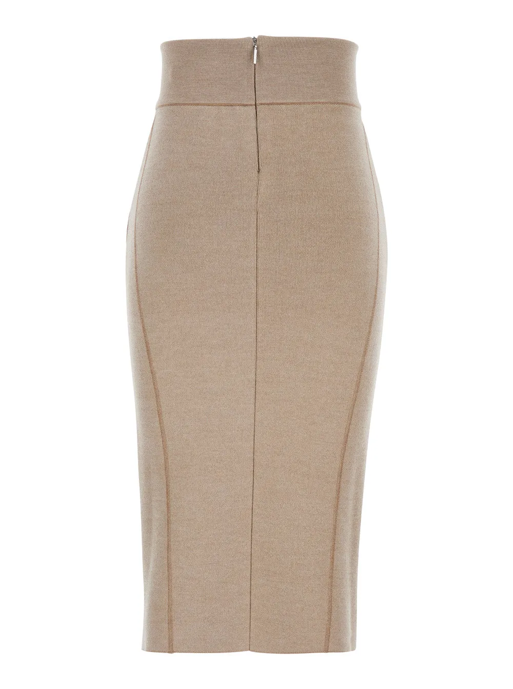 Beige Pencil Design Wool Skirt sold by Lord & Taylor product image thumbnail 2