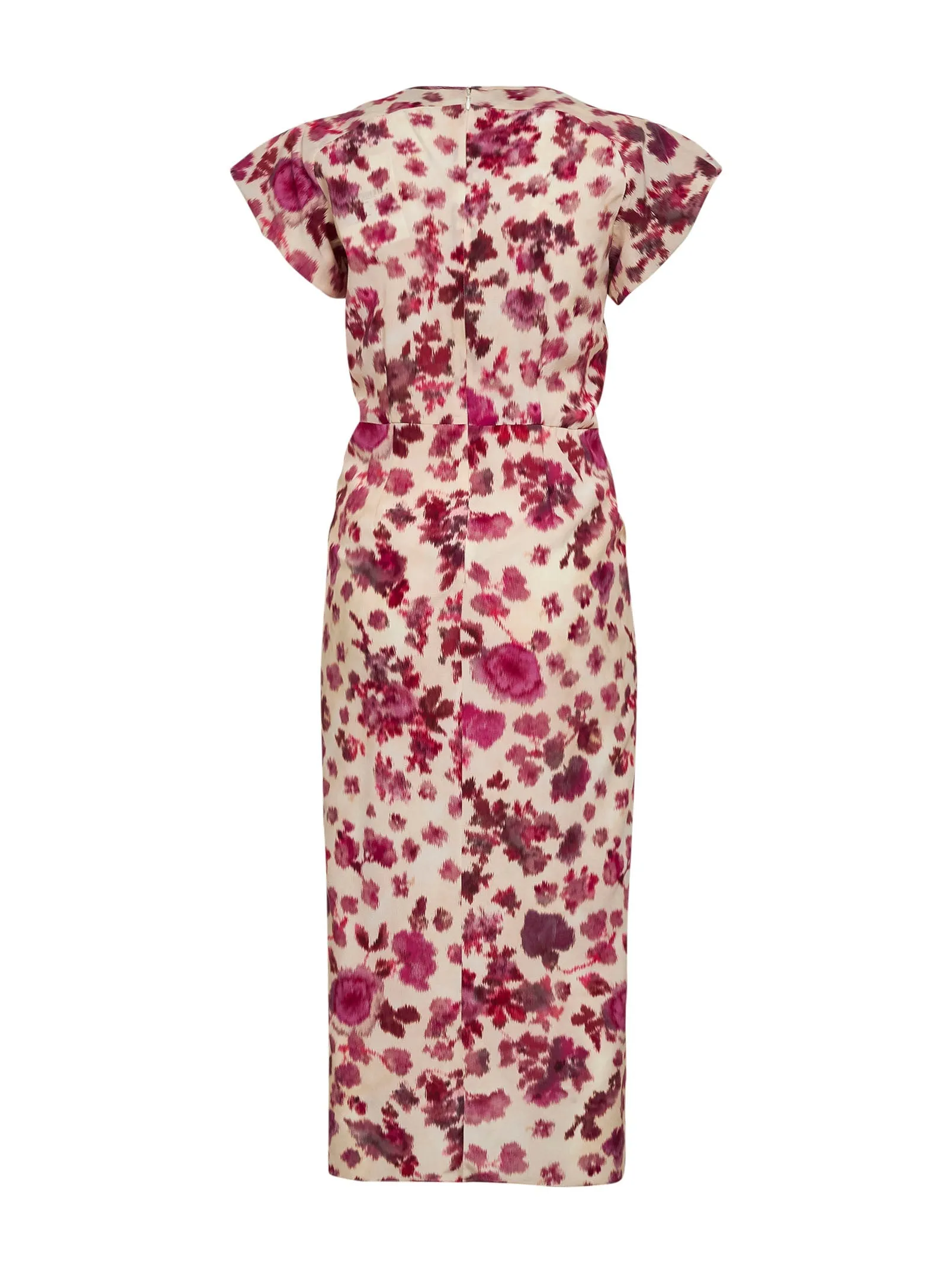 Pink Printed Stretch Silk Midi Dress sold by Lord & Taylor product image thumbnail 2