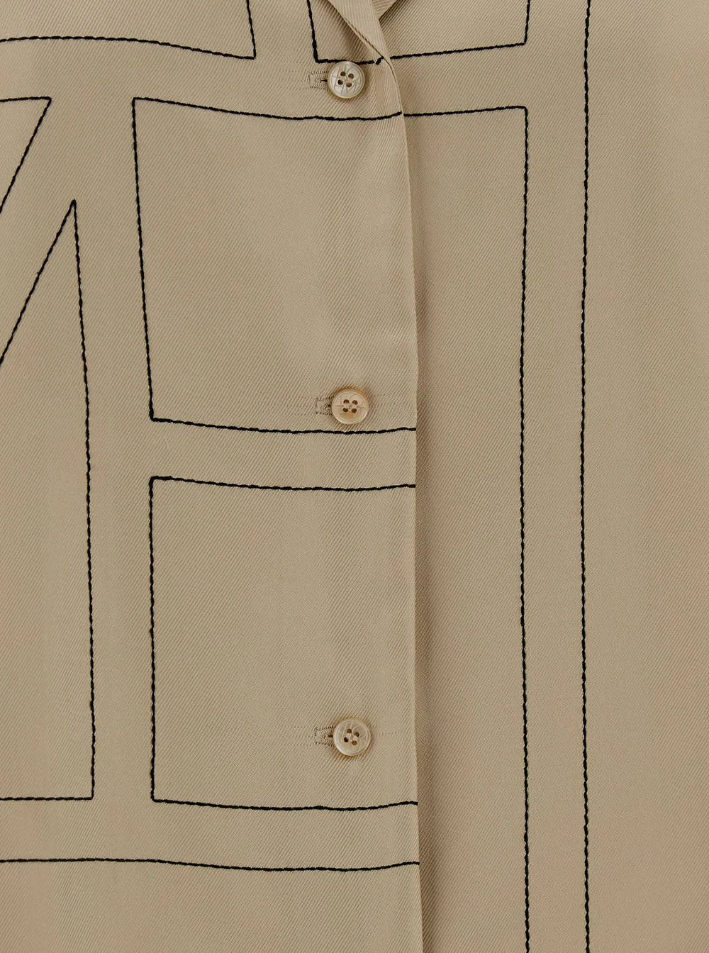 Shirt with Monogram Print, Beige Silk sold by Lord & Taylor product image thumbnail 2