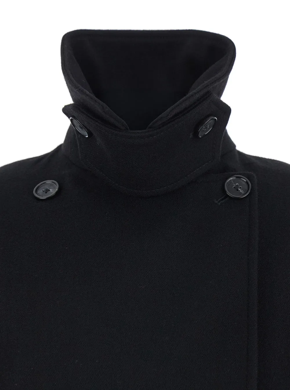 Double-Breasted Coat Black Wool sold by Lord & Taylor product image thumbnail 3