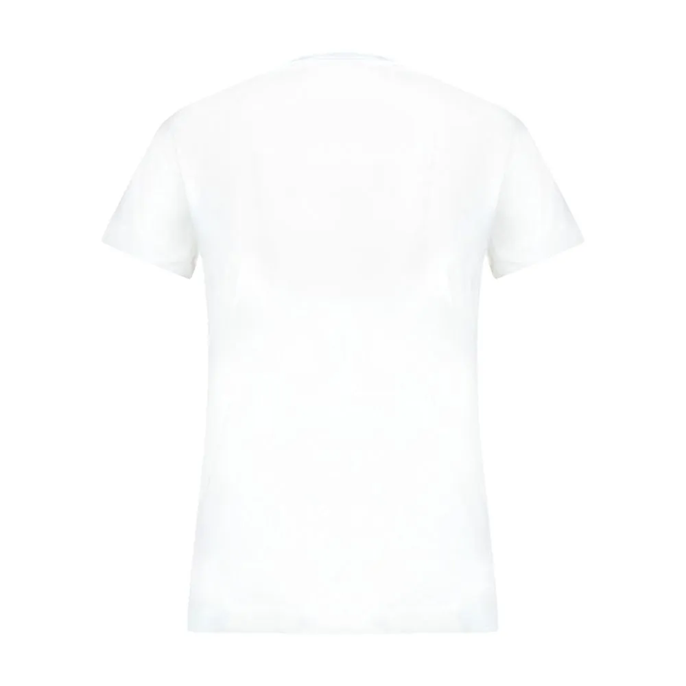 MC SUZAN WHITE T-SHIRT WITH GLITTER LOGO DETAILS sold by Lord & Taylor product image thumbnail 2