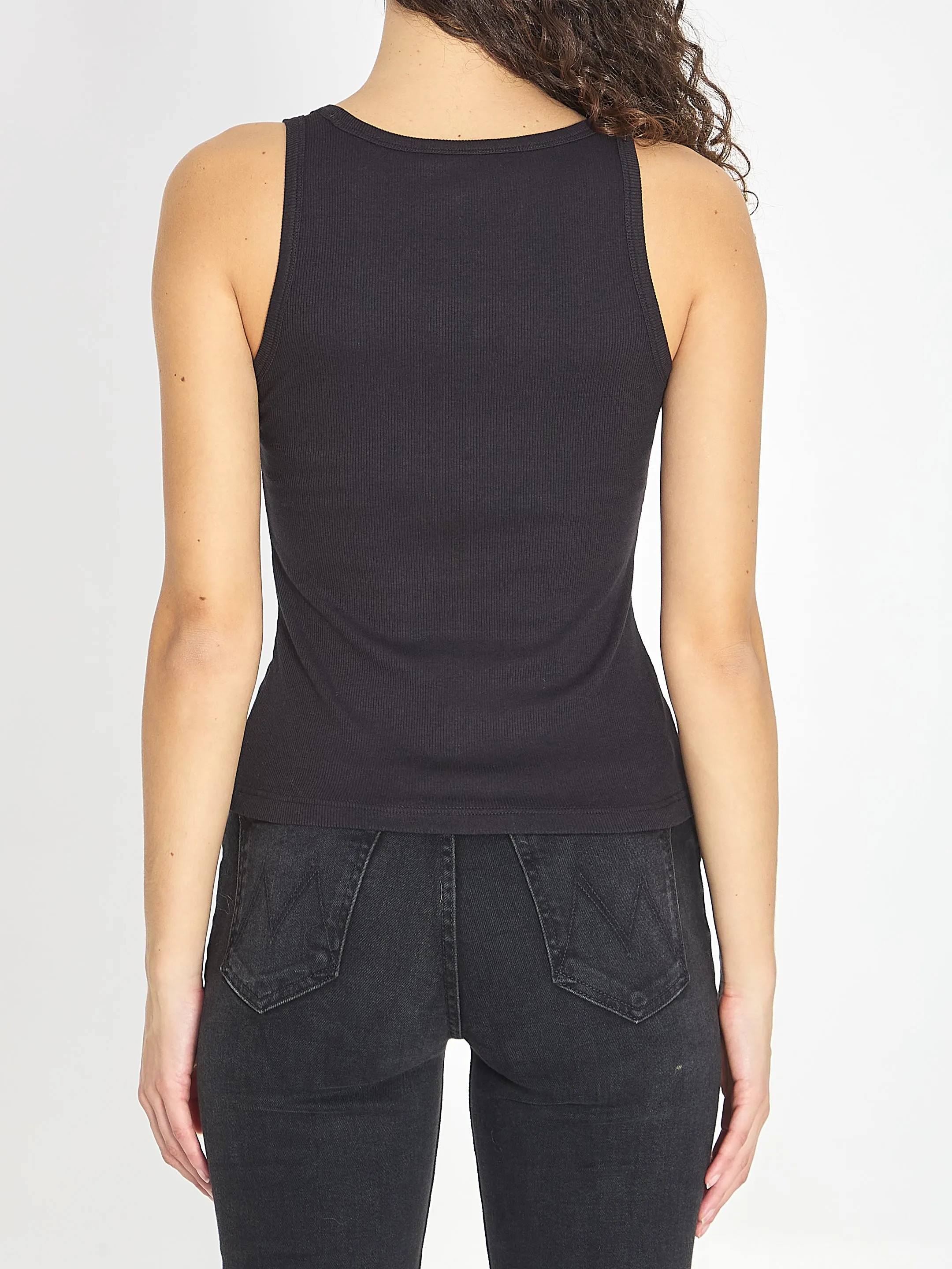 TANK TOP DARTS BLACK RIBBED sold by Lord & Taylor product image thumbnail 4