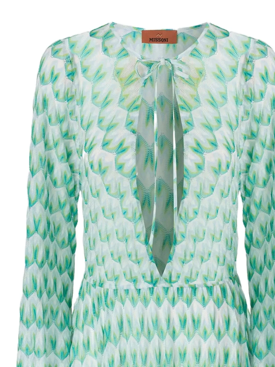 LONG ML DRESS WITH GREEN LEAVES sold by Lord & Taylor product image thumbnail 2