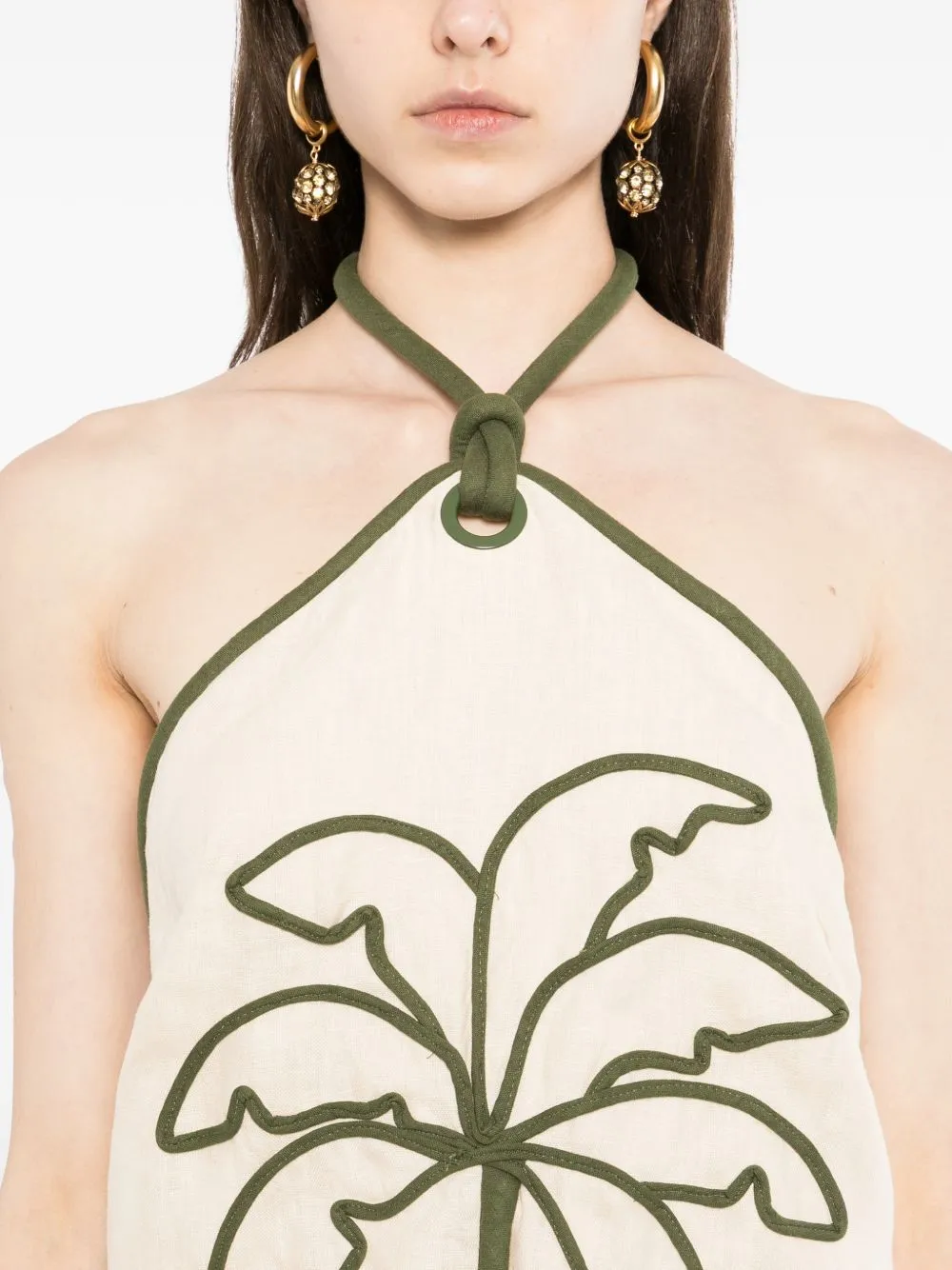 VESTIDO SM NATURAL DET VERDES CORTO sold by Lord & Taylor product image thumbnail 2