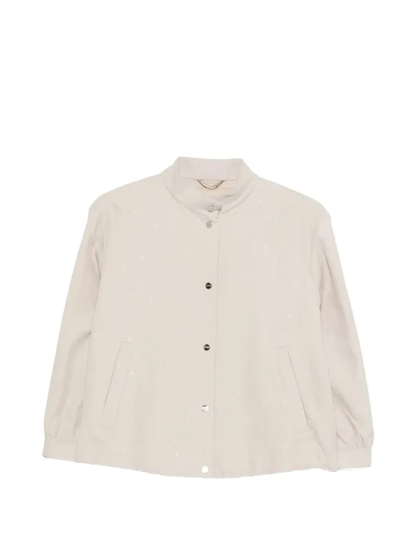 VISCOSE LINEN POLYAMIDE JACKET made by Herno