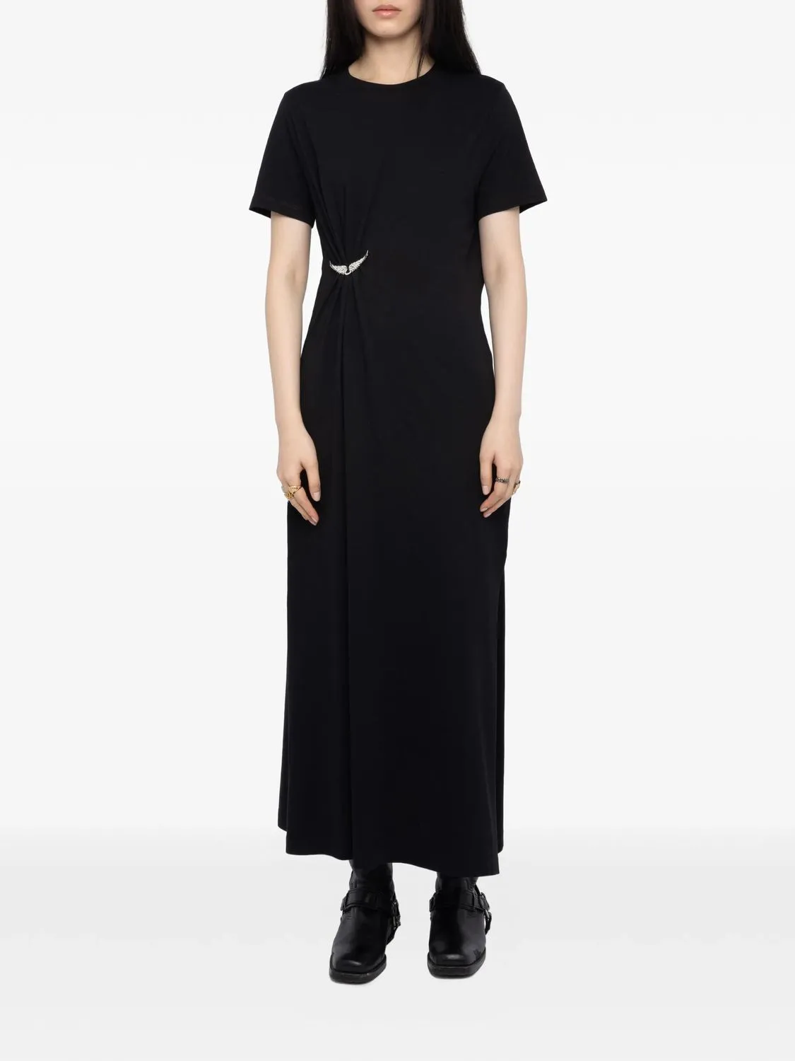 SPORT DRESS WITH BLACK SLIT AND WING BROOCH sold by Lord & Taylor product image thumbnail 3