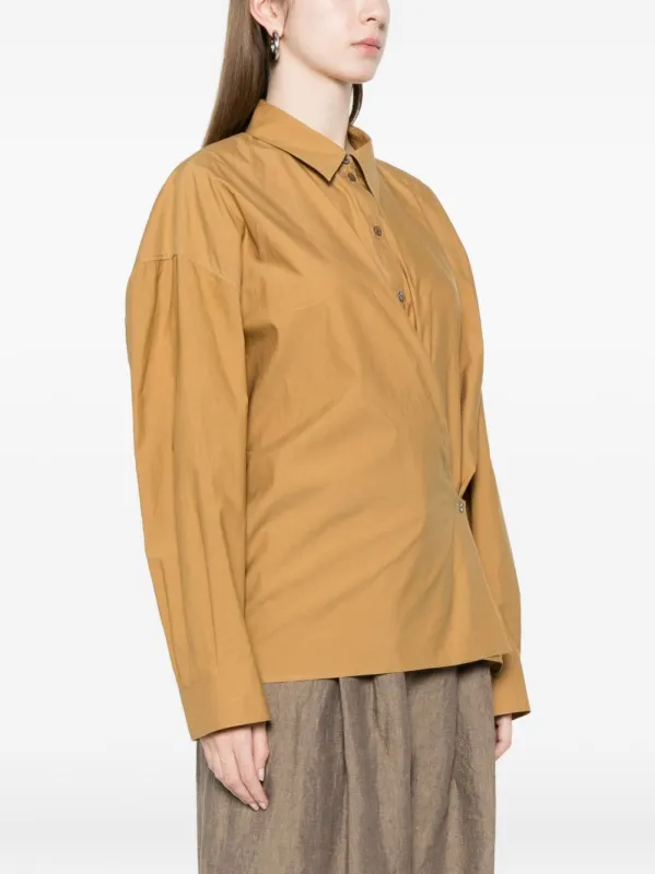 ASYMMETRICAL MUSTARD SHIRT made by Lemaire