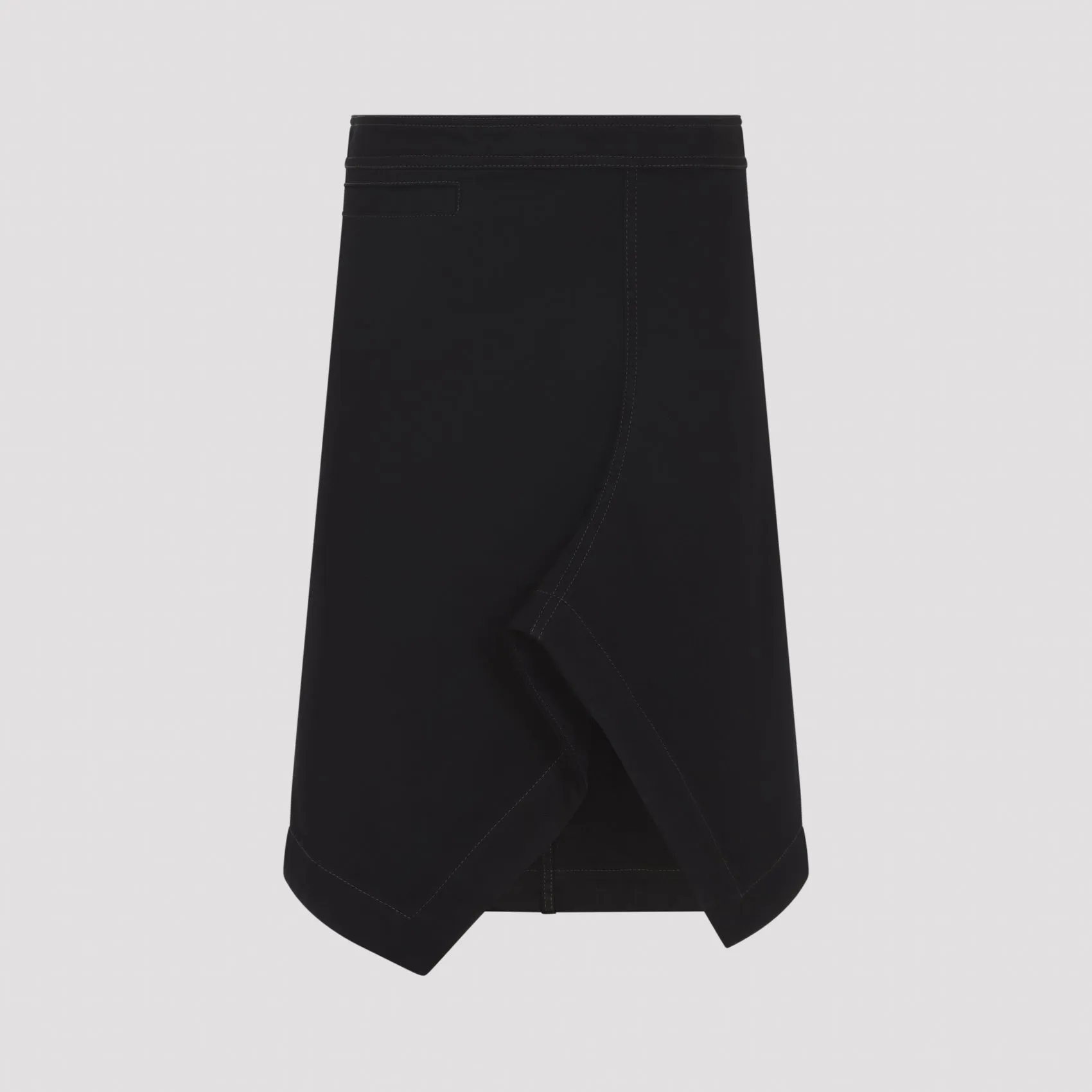 ASYMMETRIC BLACK SKIRT WITH GRAY STITCH sold by Lord & Taylor product image thumbnail 2