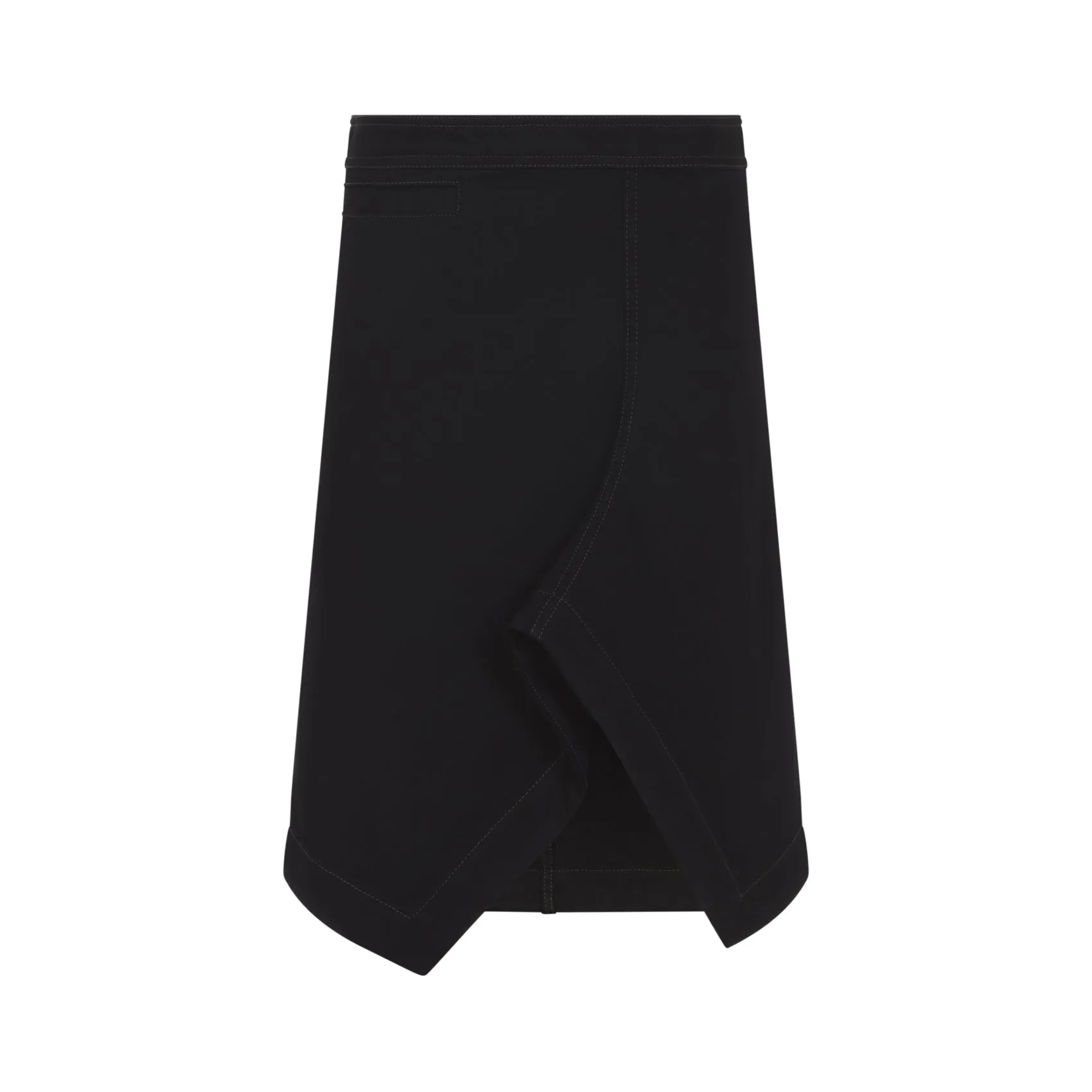 ASYMMETRIC BLACK SKIRT WITH GRAY STITCH sold by Lord & Taylor