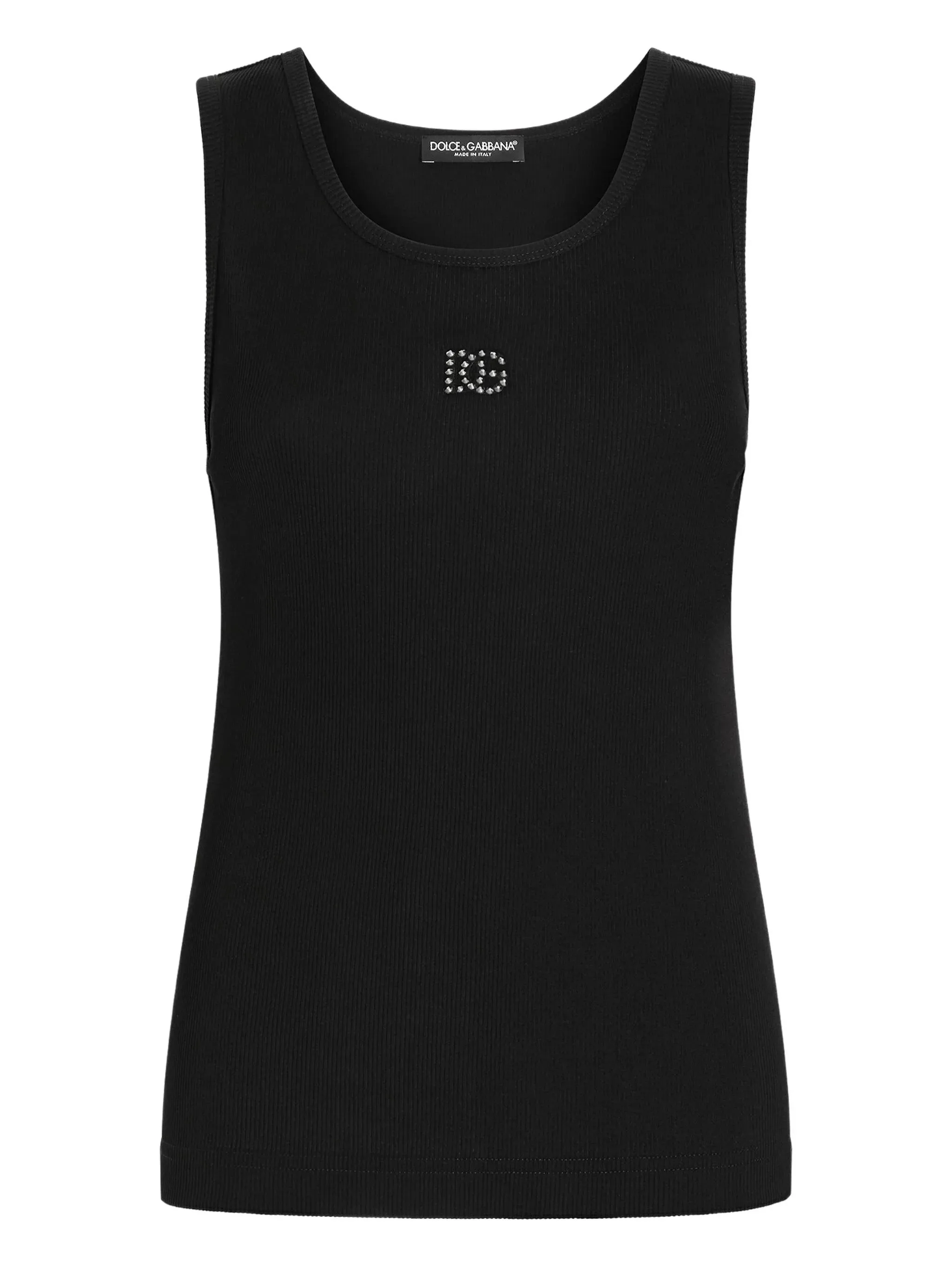 BLACK RIBBED TANK TOP sold by Lord & Taylor