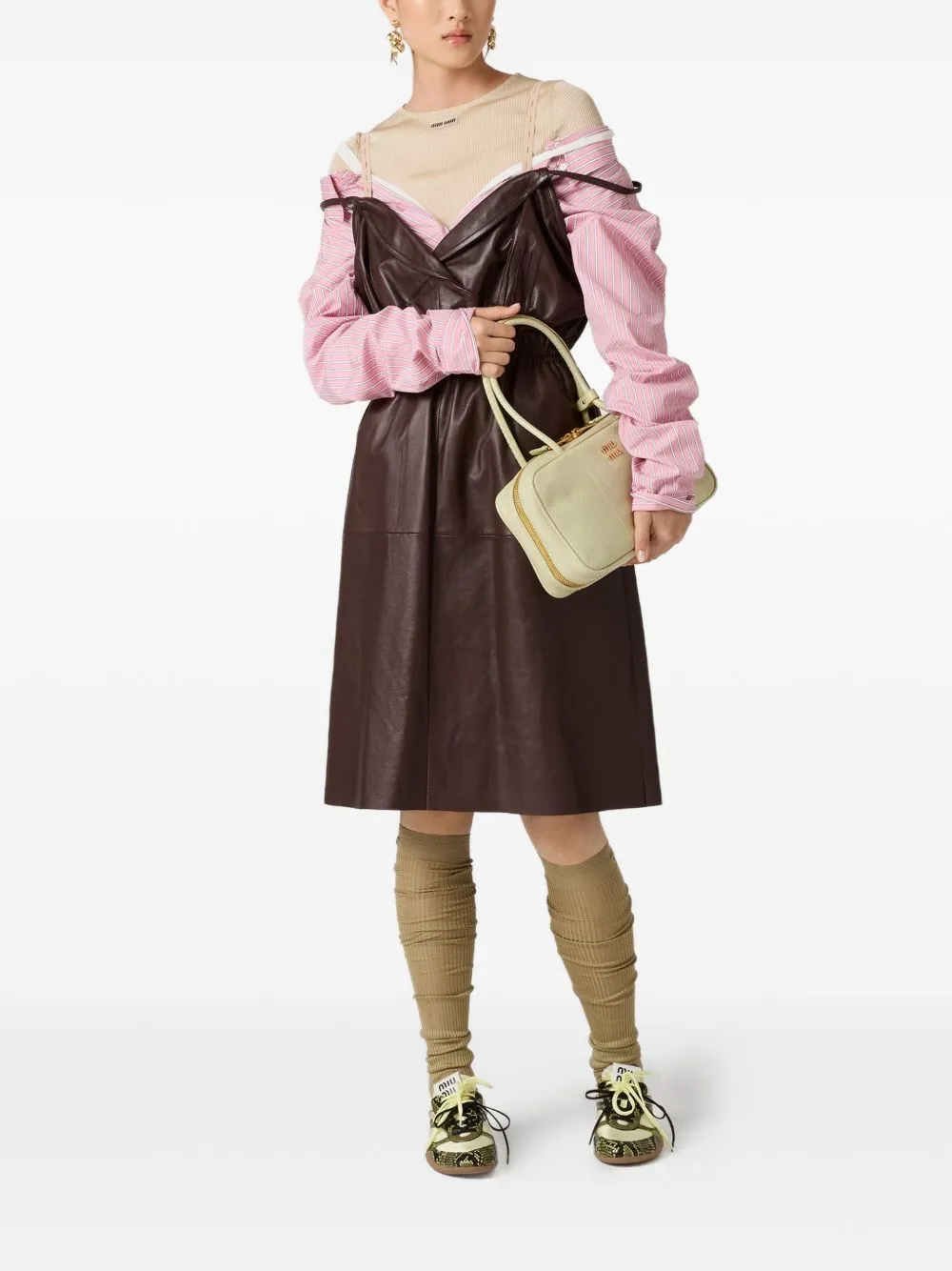 PINK AND WHITE STRIPED SHIRT DRESS (ML) sold by Lord & Taylor product image thumbnail 4