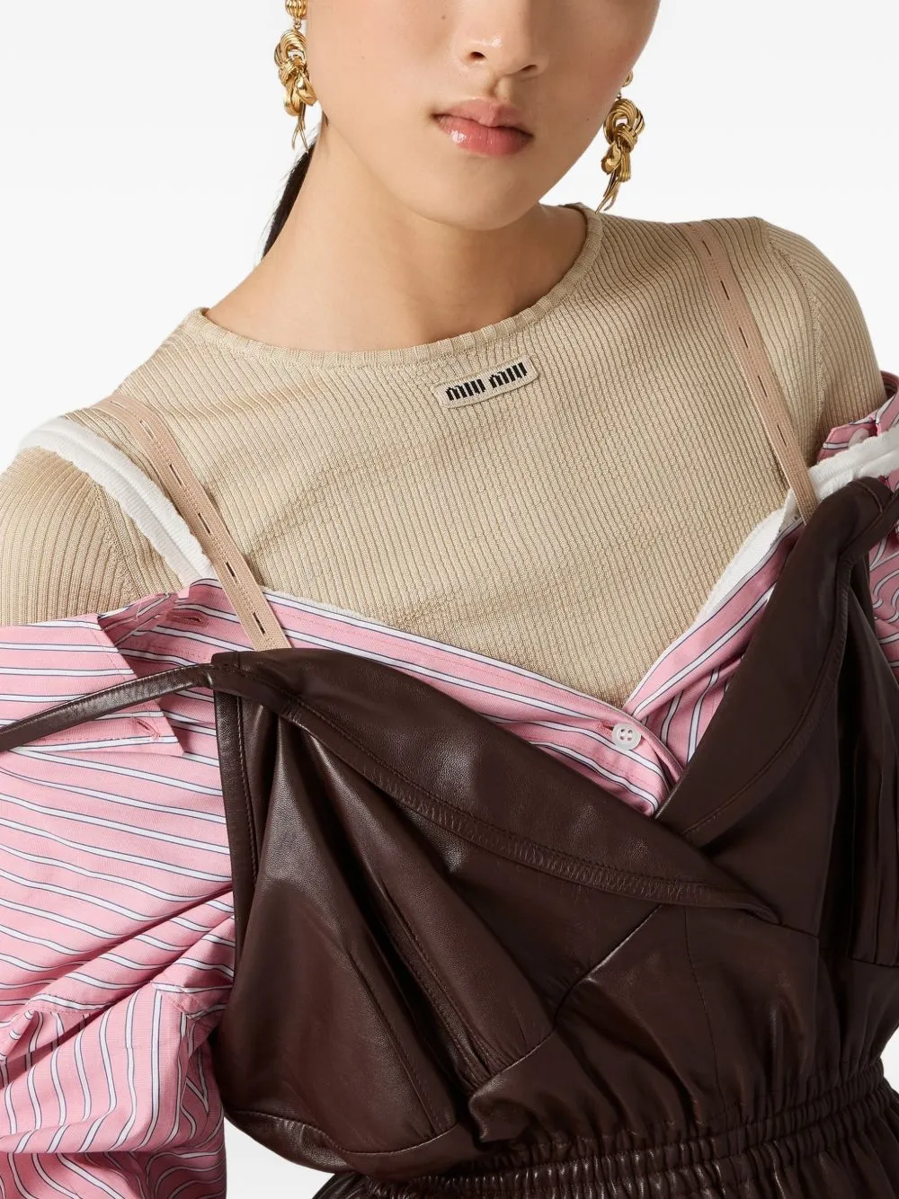 PINK AND WHITE STRIPED SHIRT DRESS (ML) sold by Lord & Taylor product image thumbnail 2