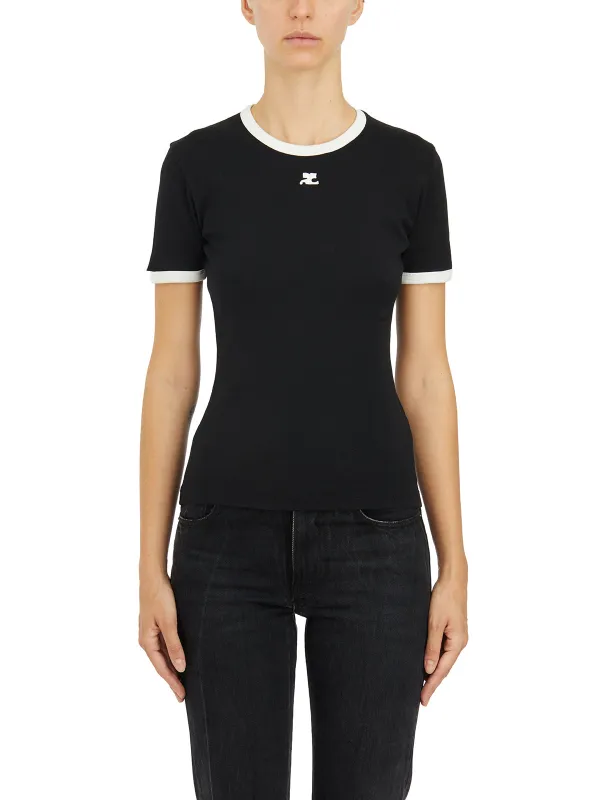 SIGNATURE CONTRAST T-SHIRT made by Courreges