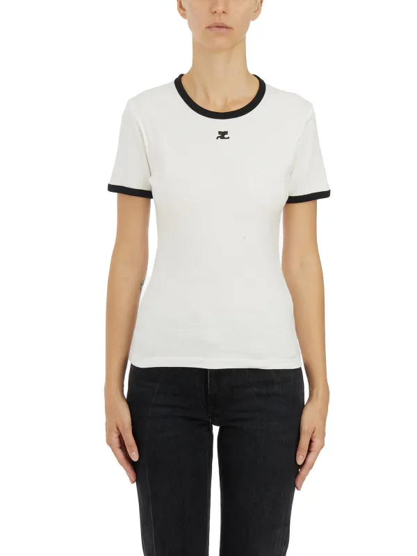 SIGNATURE CONTRAST T-SHIRT made by Courreges