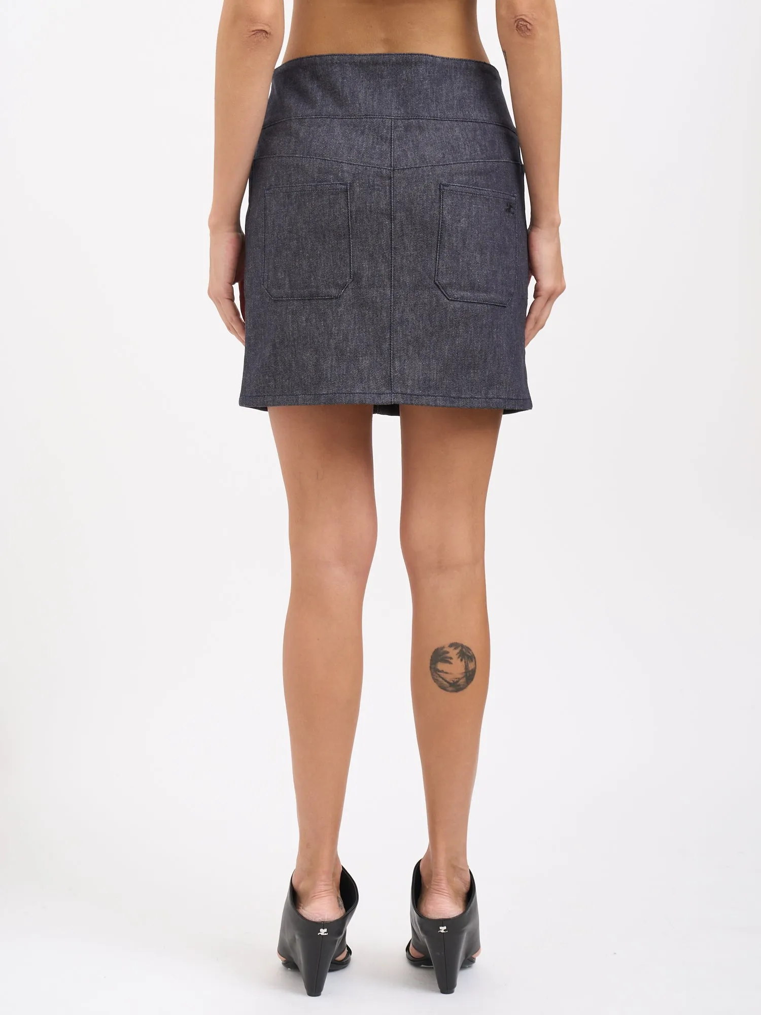 BELTED DENIM MINISKIRT sold by Lord & Taylor product image thumbnail 4