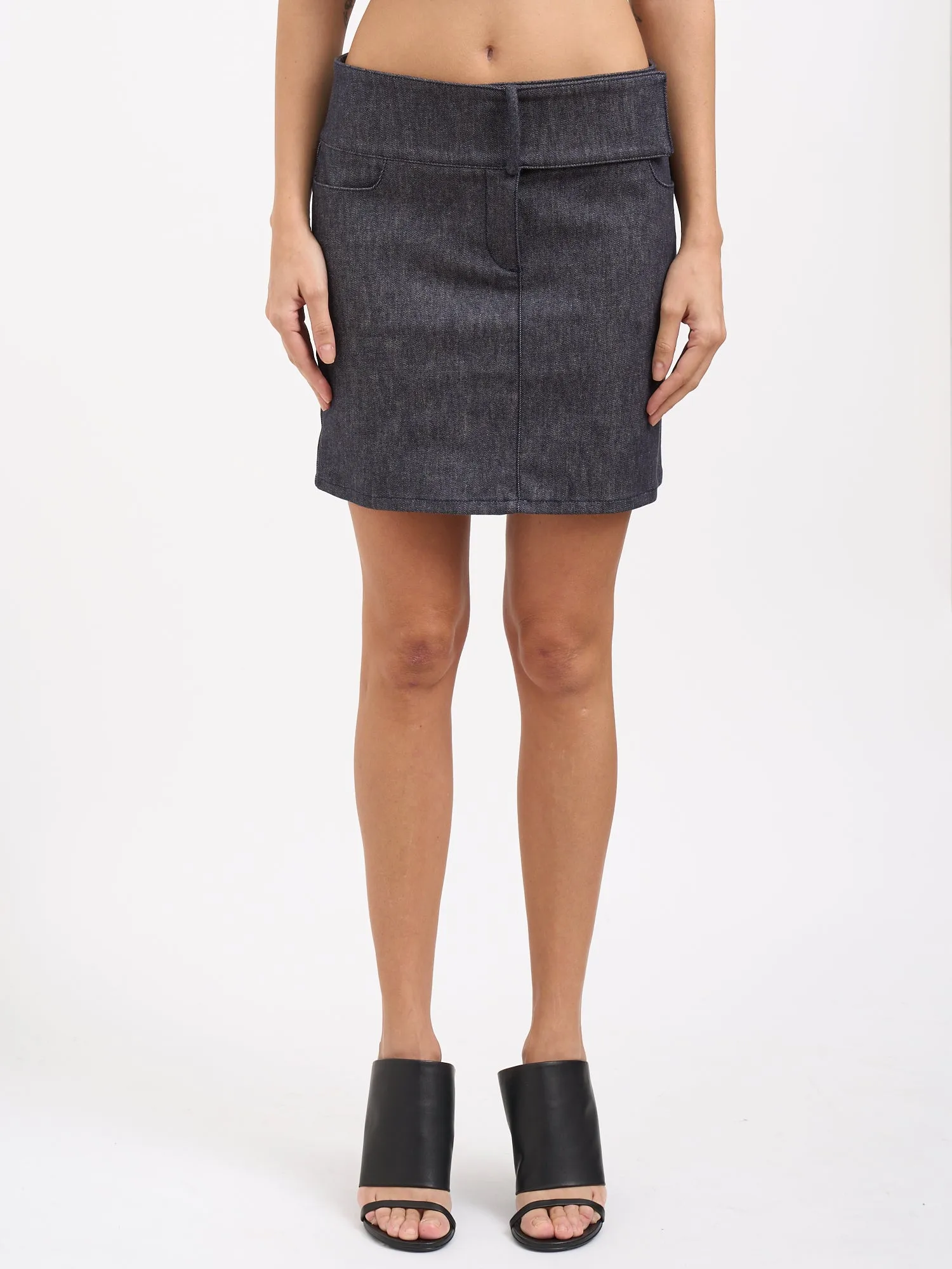 BELTED DENIM MINISKIRT sold by Lord & Taylor