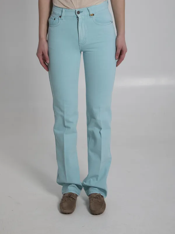 Straight leg jeans in denim made by Chloe