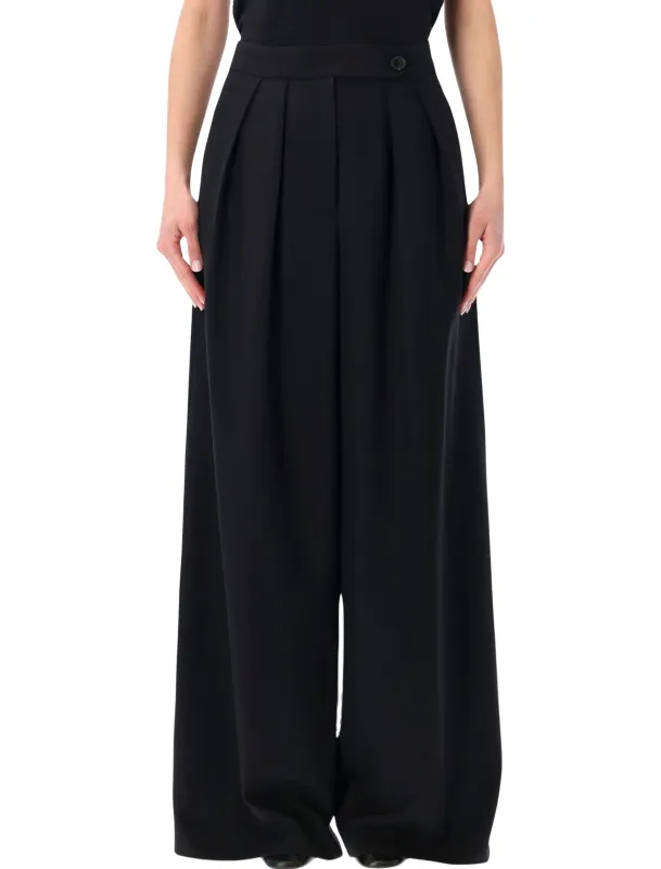 DRIES VAN NOTEN WIDE PLEATED WOOL PANTS made by Dries Van Noten