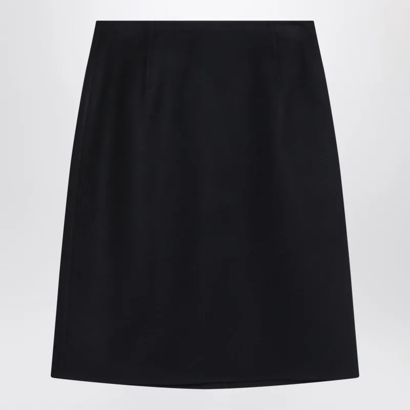 VIVIAN NAVY BLUE CASHMERE SKIRT made by Loro Piana