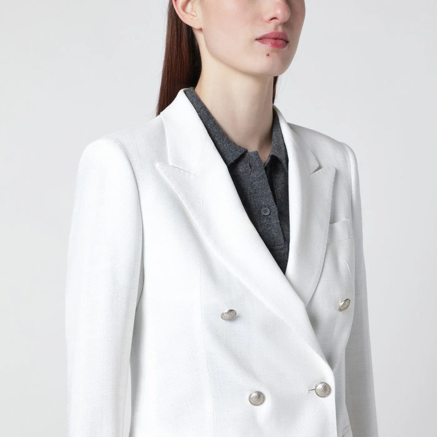 WHITE DOUBLEBREASTED JACKET sold by Lord & Taylor product image thumbnail 2