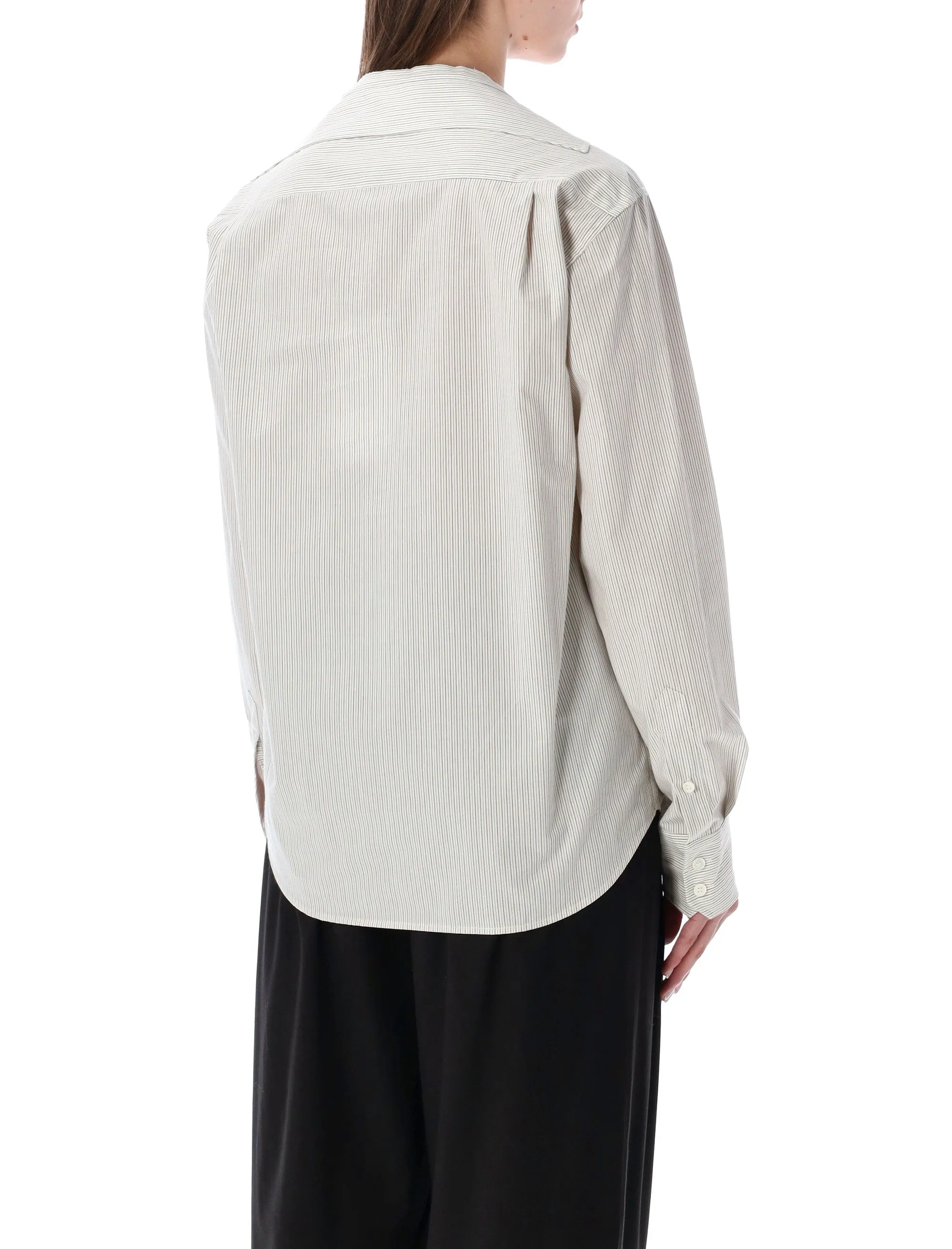 MM6 MAISON MARGIELA STRIPED COLLARLESS COTTON SHIRT sold by Lord & Taylor product image thumbnail 2