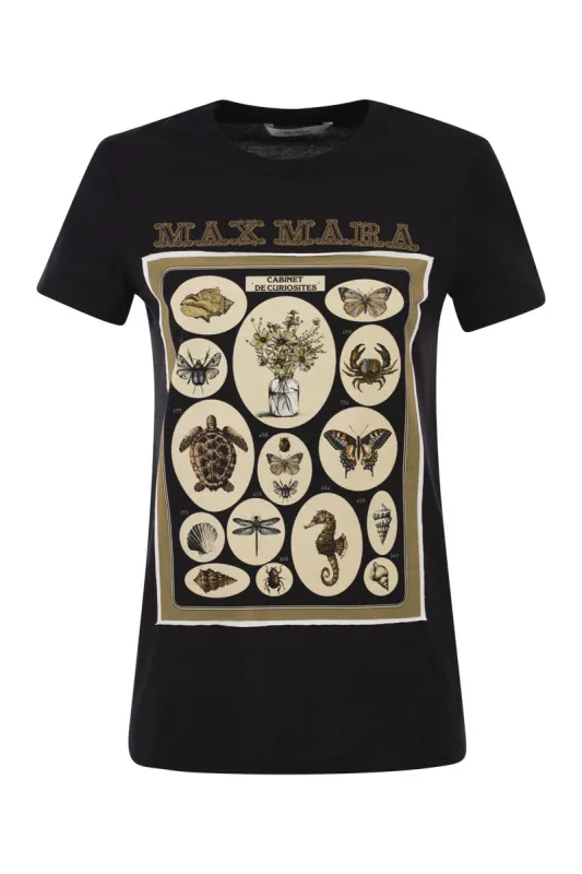 MXMSPADINO - COTTON JERSEY T-SHIRT WITH GRAPHIC PRINT made by MaxMara