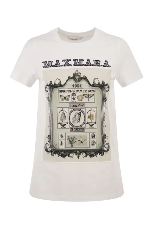 MXMSPADINO - COTTON JERSEY T-SHIRT WITH GRAPHIC PRINT made by MaxMara