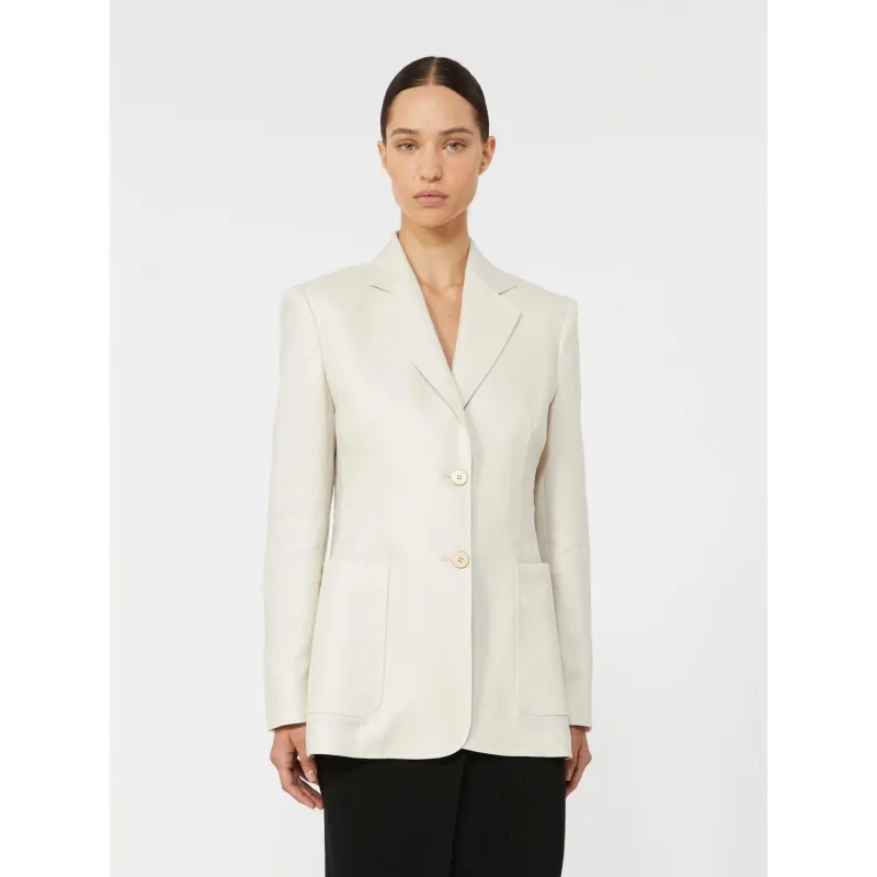 MXMVOLONTA - PURE LINEN FABRIC BLAZER made by MaxMara