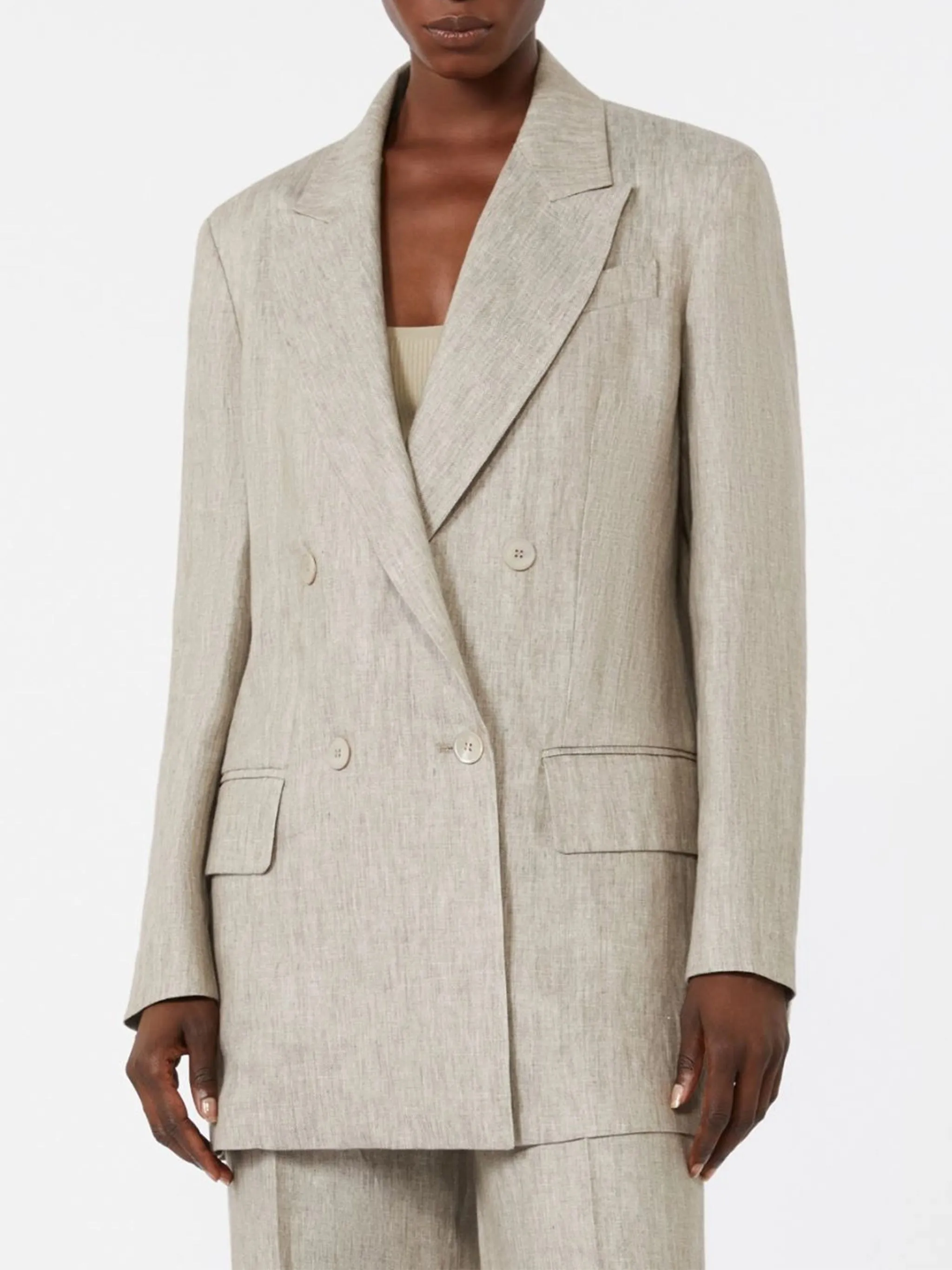 MXMOLIMPIA1 - DOUBLE-BREASTED PURE LINEN BLAZER sold by Lord & Taylor product image thumbnail 2