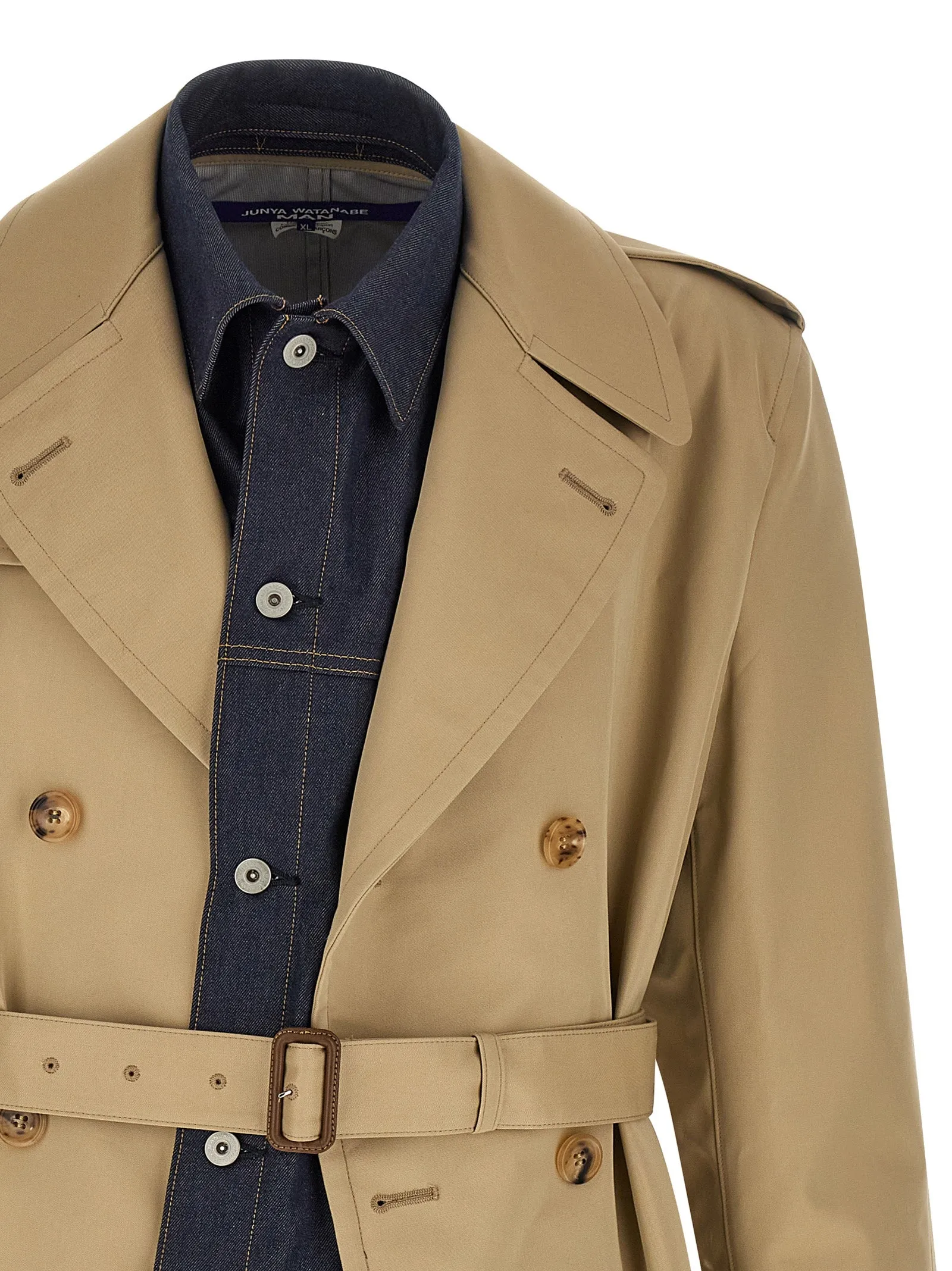 Denim insert trench coat sold by Lord & Taylor product image thumbnail 4